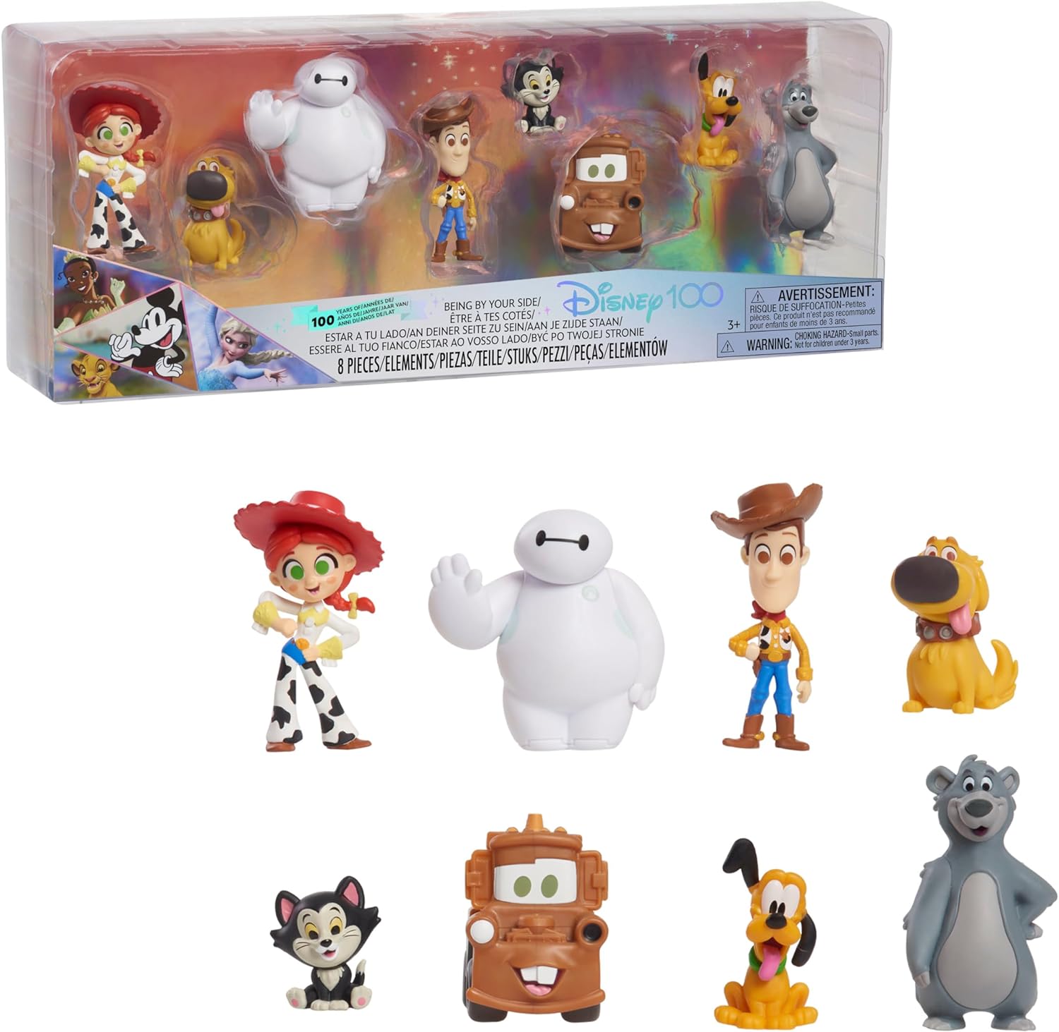 Just Play Disney 100 Years of Being By Your Side, Limited Edition 8-piece Figure Set, Kids Toys for Ages 3