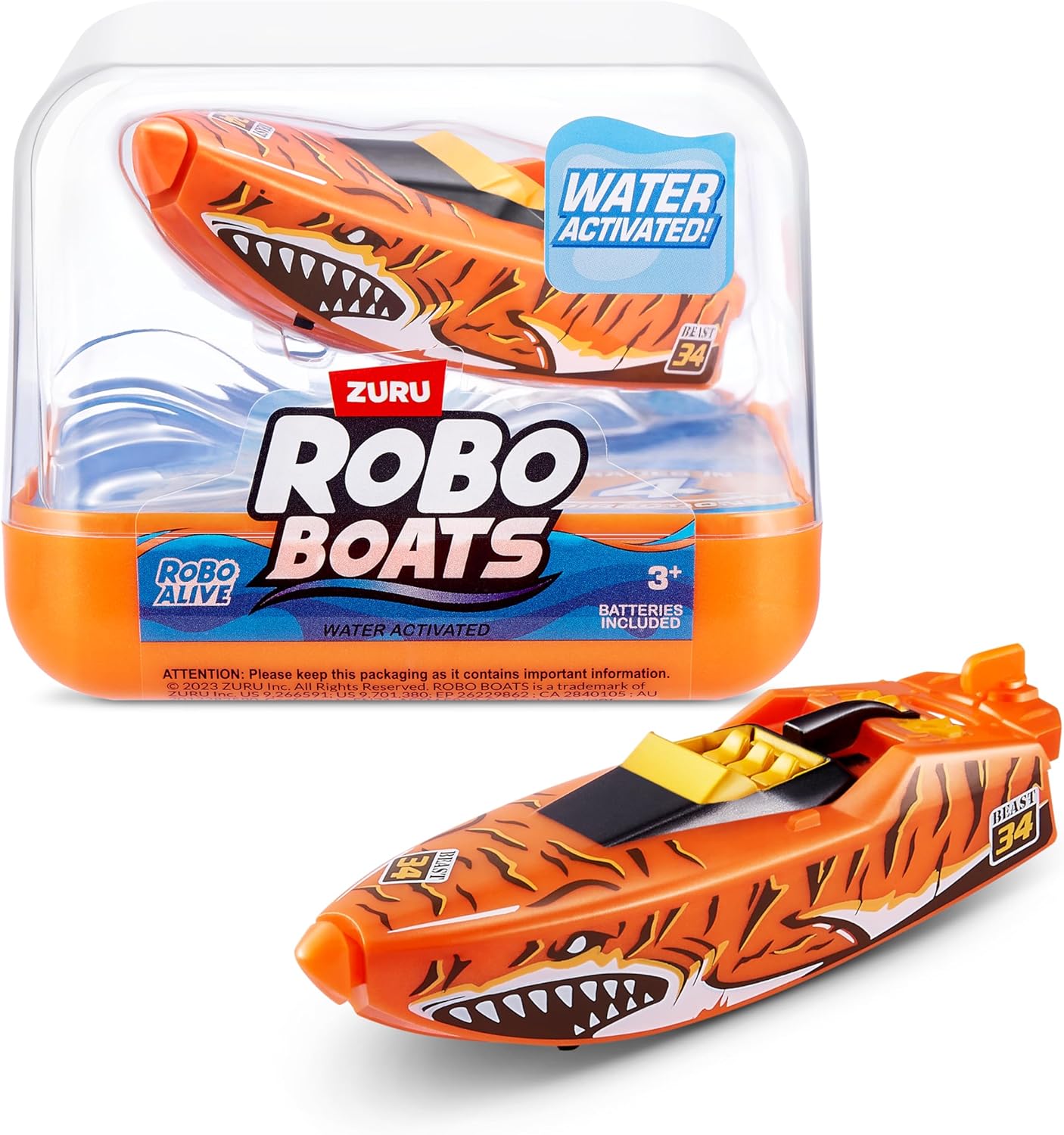 ZURU S001-Robo Alive Series 1 Robotic Boats - Orange