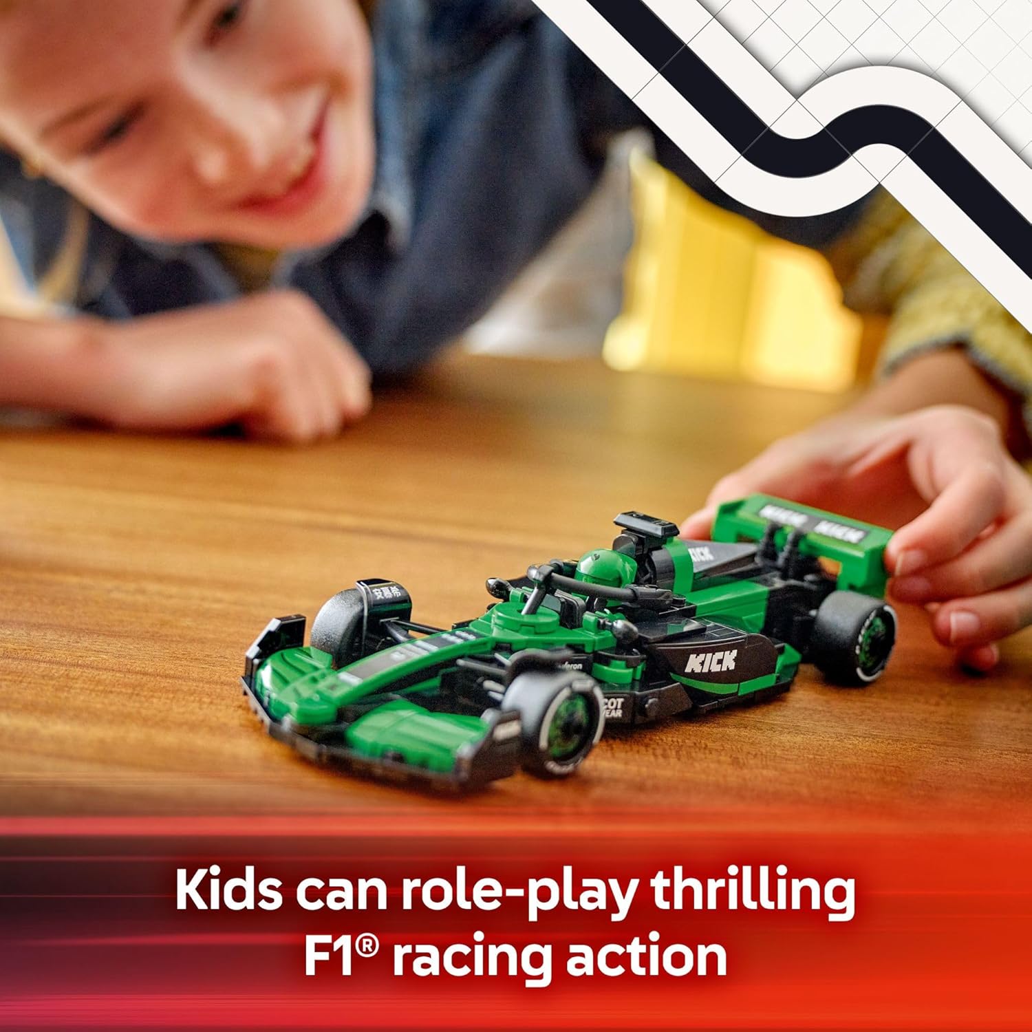 LEGO 77247 Speed Champions Kick Sauber F1 Team C44 Race Car Toy - Building Set for Kids, Boys & Girls, Ages 10+