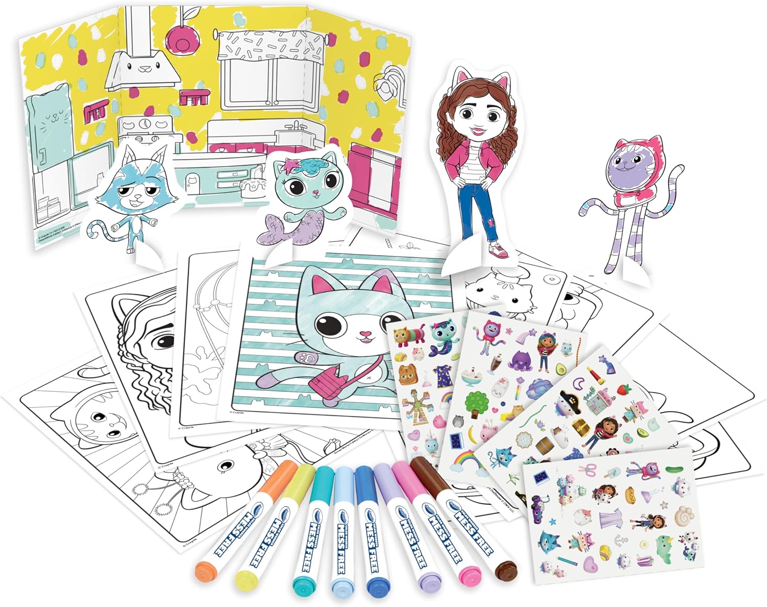 CRAYOLA Color Wonder Activity Kit Gabby's Dollhouse | Mess Free Colouring Fun | Includes 40+ Pieces | Ages 3+