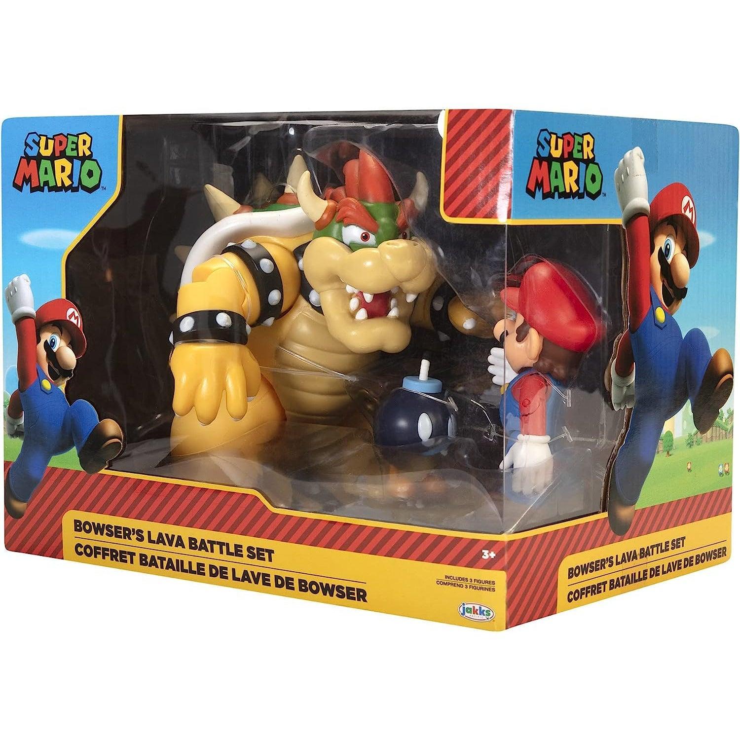 World of Nintendo Super Mario, Bowser, BOB - OMB , Figure Bowser Vs Mario Diorama Set - BumbleToys - 4+ Years, 5-7 Years, Boys, LEGO, OXE, Pre-Order, Super Mario