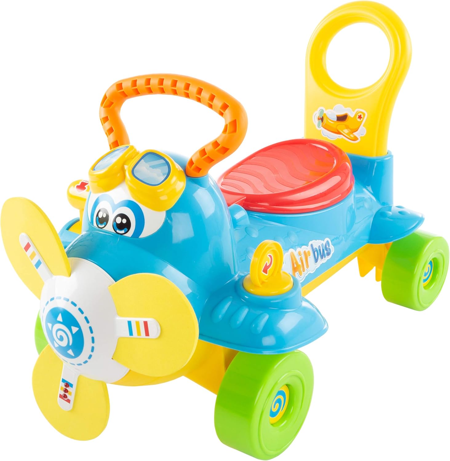 Lil' Rider Ride On Toy Airplane – Electronic Wheeled Scooter and Push ...