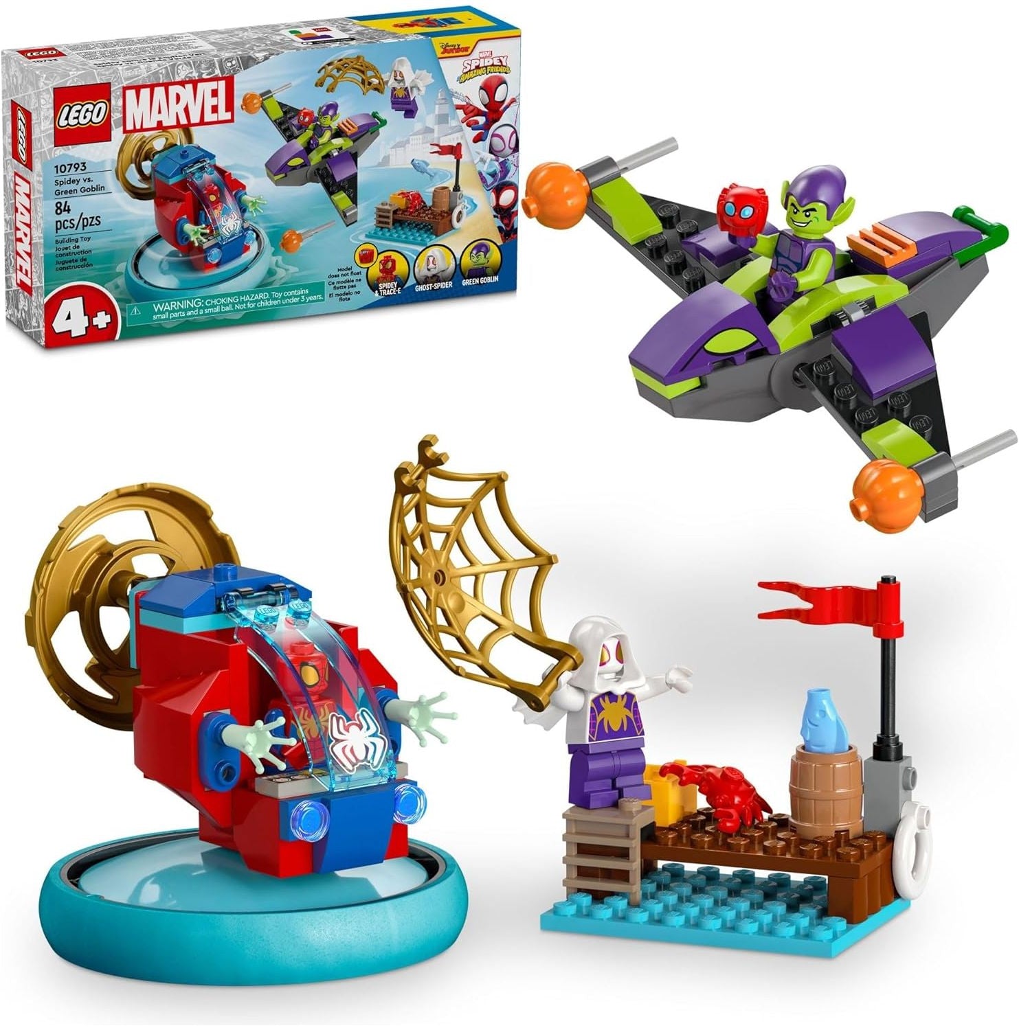 LEGO 10793 Marvel Spidey vs. Green Goblin, Super Hero Toy with Green Goblin Figure, Marvel Toy for Young Super Hero Fans, Spider-Man.