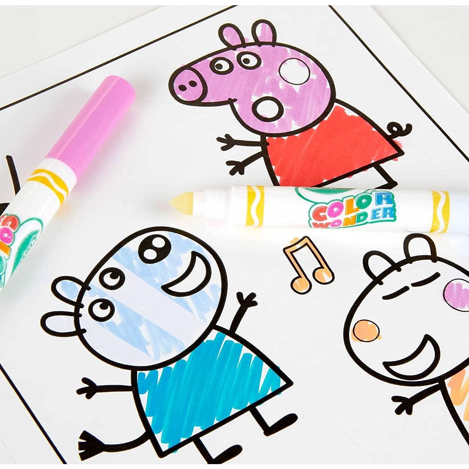 Crayola Peppa Pig Coloring Pages & Markers, Color Wonder Mess Free Coloring, Easter Basket Stuffers - BumbleToys - 5-7 Years, Boys, Drawing & Painting, Girls, Nursery Toys, OXE, Peppa Pig, Pre-Order