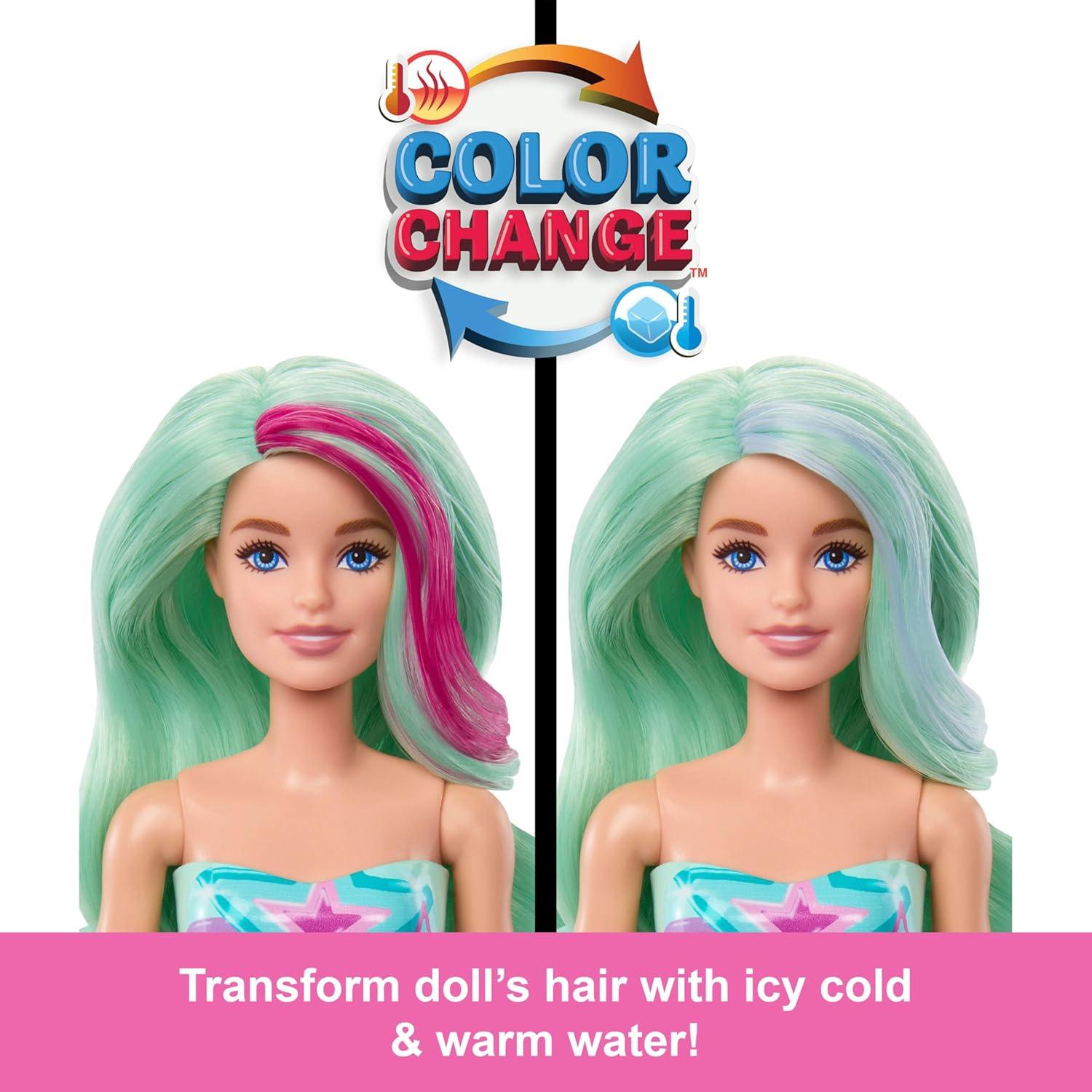 Barbie Color Reveal Deep Sea Mermaids - inspired Series Doll & Accessories With 6 Surprises, Color-Change Bodice