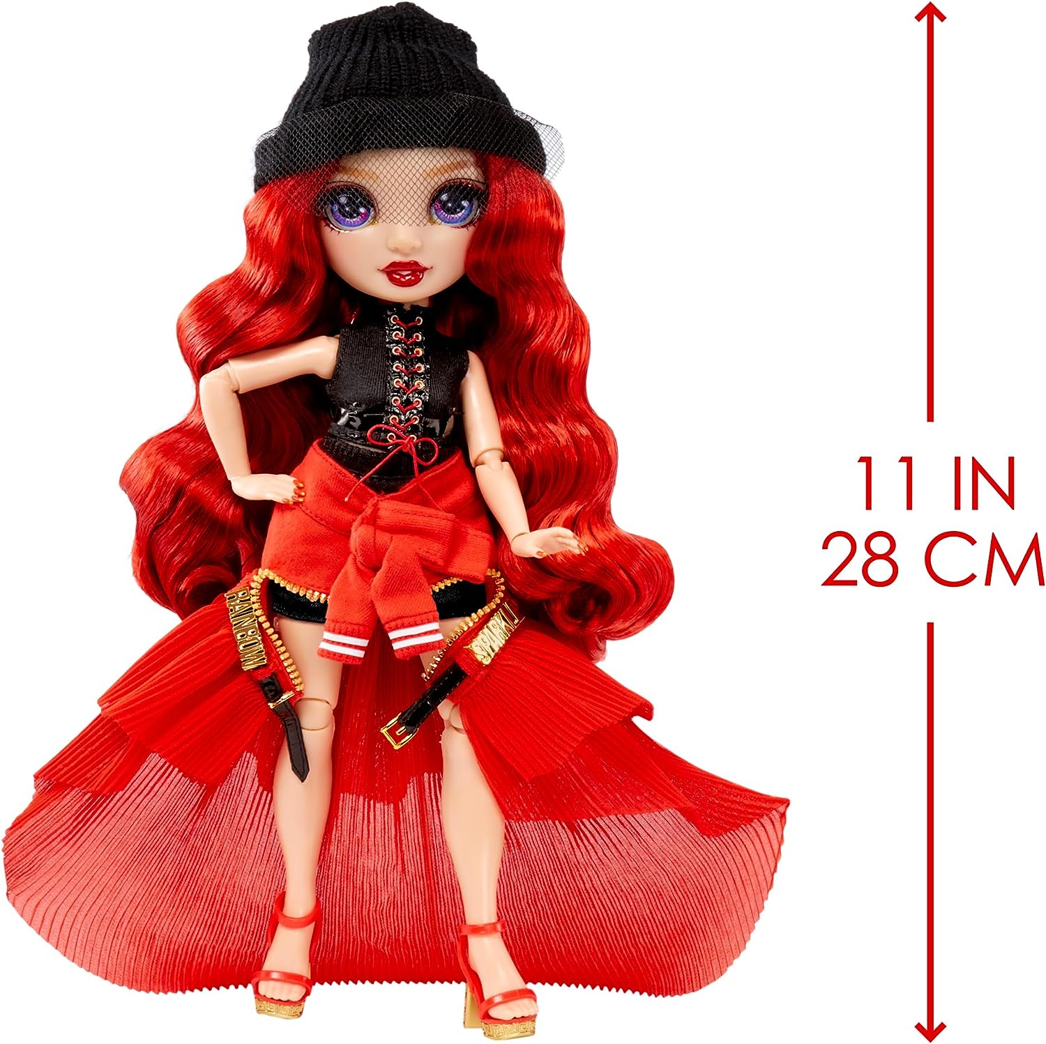 Rainbow High Fantastic Fashion Ruby Anderson - Red 11” Fashion Doll and Playset with 2 Complete Doll Outfits, and Fashion Play Accessories