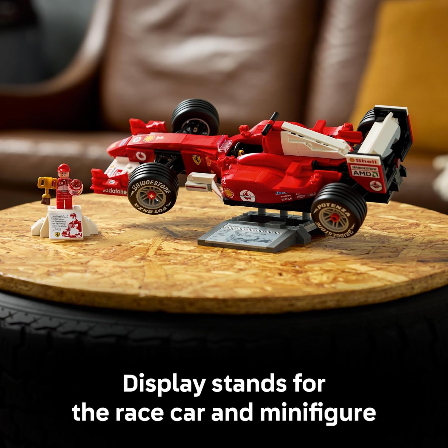 LEGO Icons Ferrari F2004 & Michael Schumacher Building Set for Adults, Ages 18+ - Ferrari F1 Bedroom, Home Office, Desk Decor - Gift Ideas for Men, Women & Fans - 11375