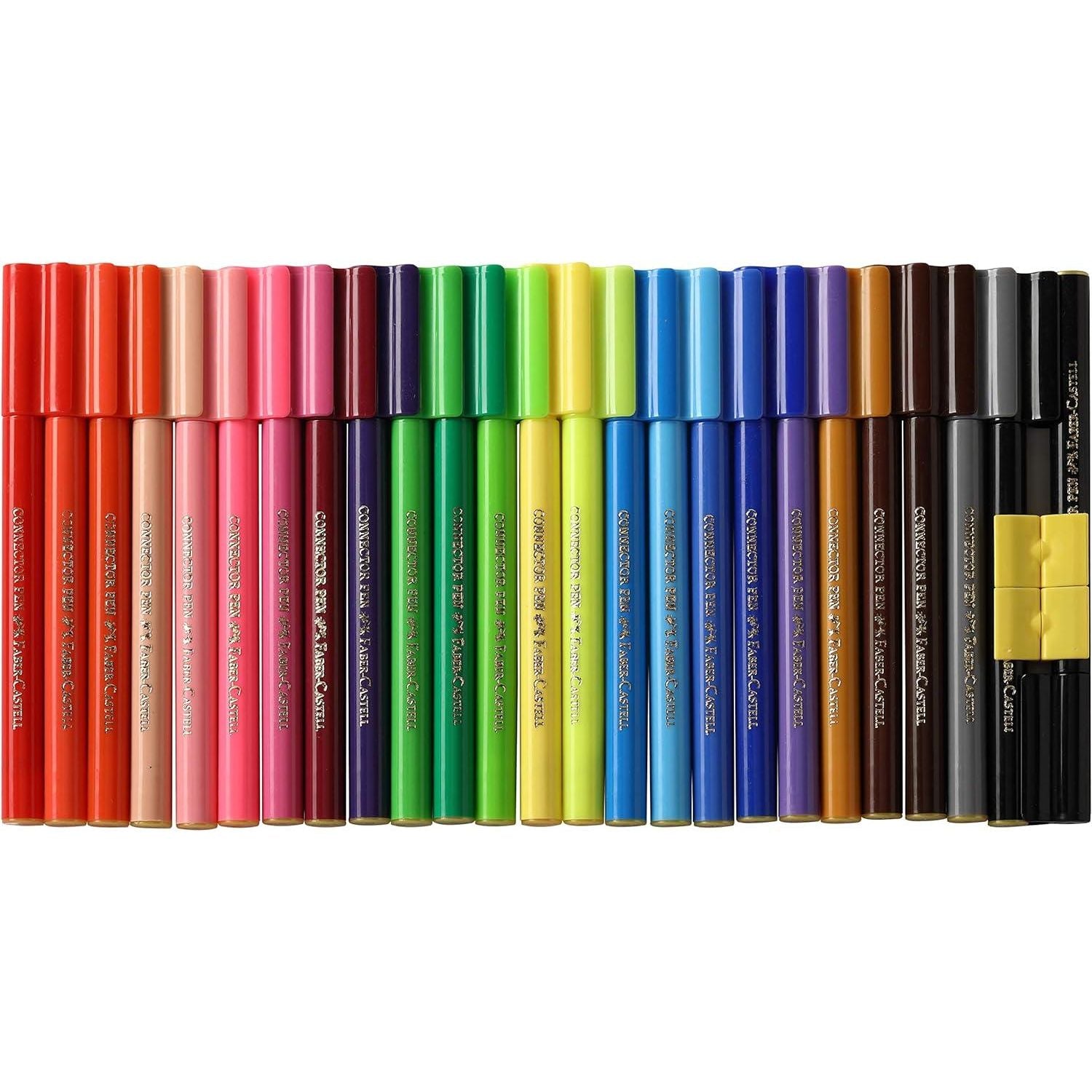 25 قلم توصيل من فابر كاستل 153025 مع 2 وصلة مجانية - متعدد الألوان