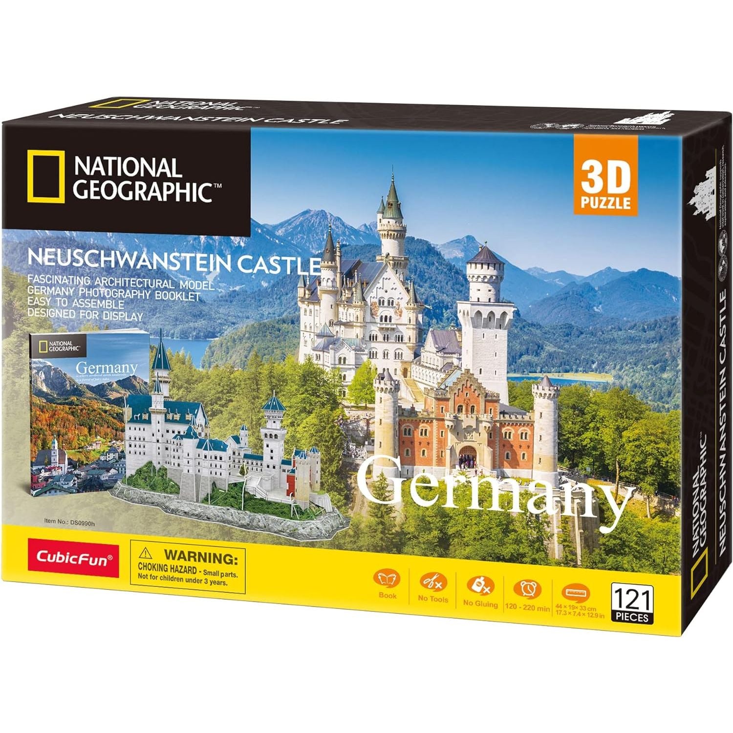 CubicFun National Geographic 3D Puzzle - Neuschwanstein Castle 121 Pcs with a Booklet
