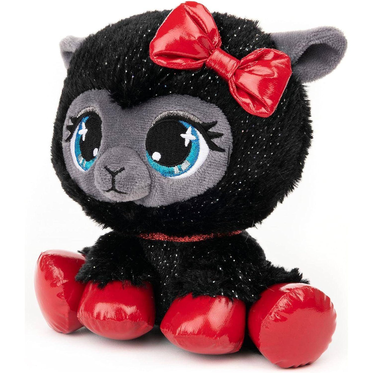 GUND P.Lushes Designer Fashion Pets Special-Edition Ba-Bah Noir Llama Premium Stuffed Animal, Black and Red, 6