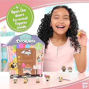 Disney Doorables Just Play New Up Collector Pack, Collectible Blind Bag Figures, Kids Toys for Ages 5 Up