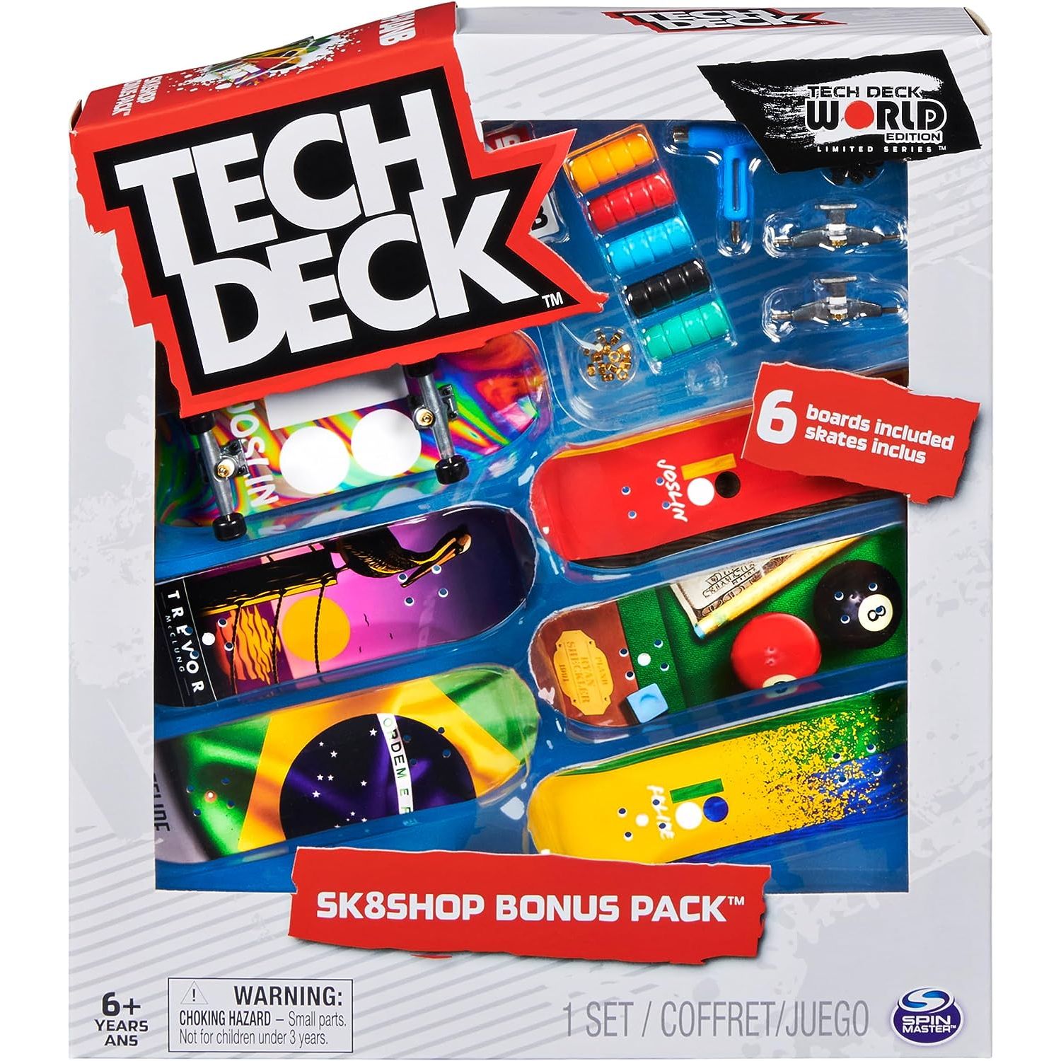 TECH DECK, Sk8shop Fingerboard Bonus Pack, Collectible And Customizabl ...