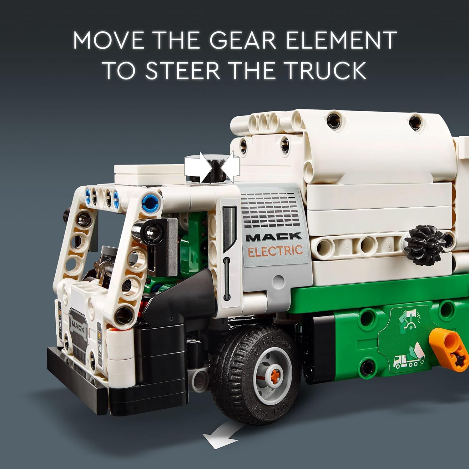 LEGO 42167 Technic Mack LR Electric Garbage Truck Toy, Buildable Kids Truck for Pretend Play.