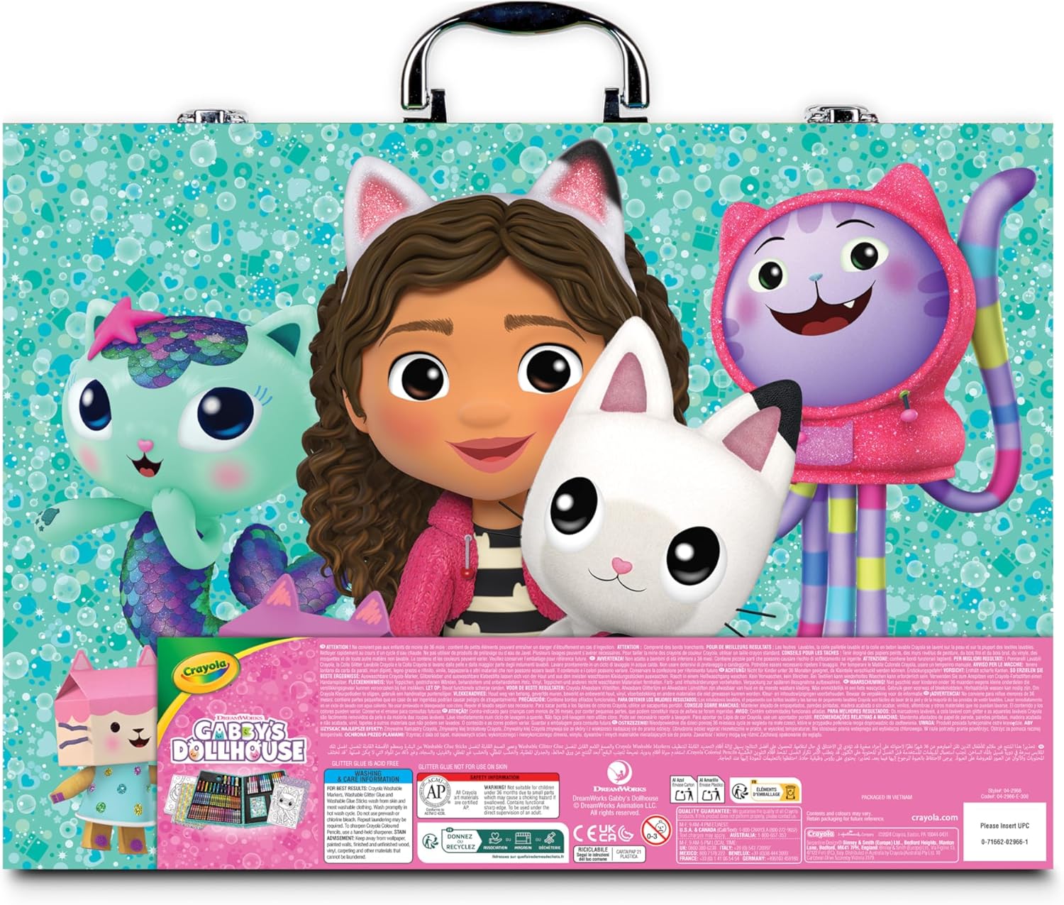 CRAYOLA - Inspiration Art Case - Gabby's Dollhouse Colour Case - Ideal for Drawing and Coloring, 115 Pieces, Marker, Wax Crayons and Pencils