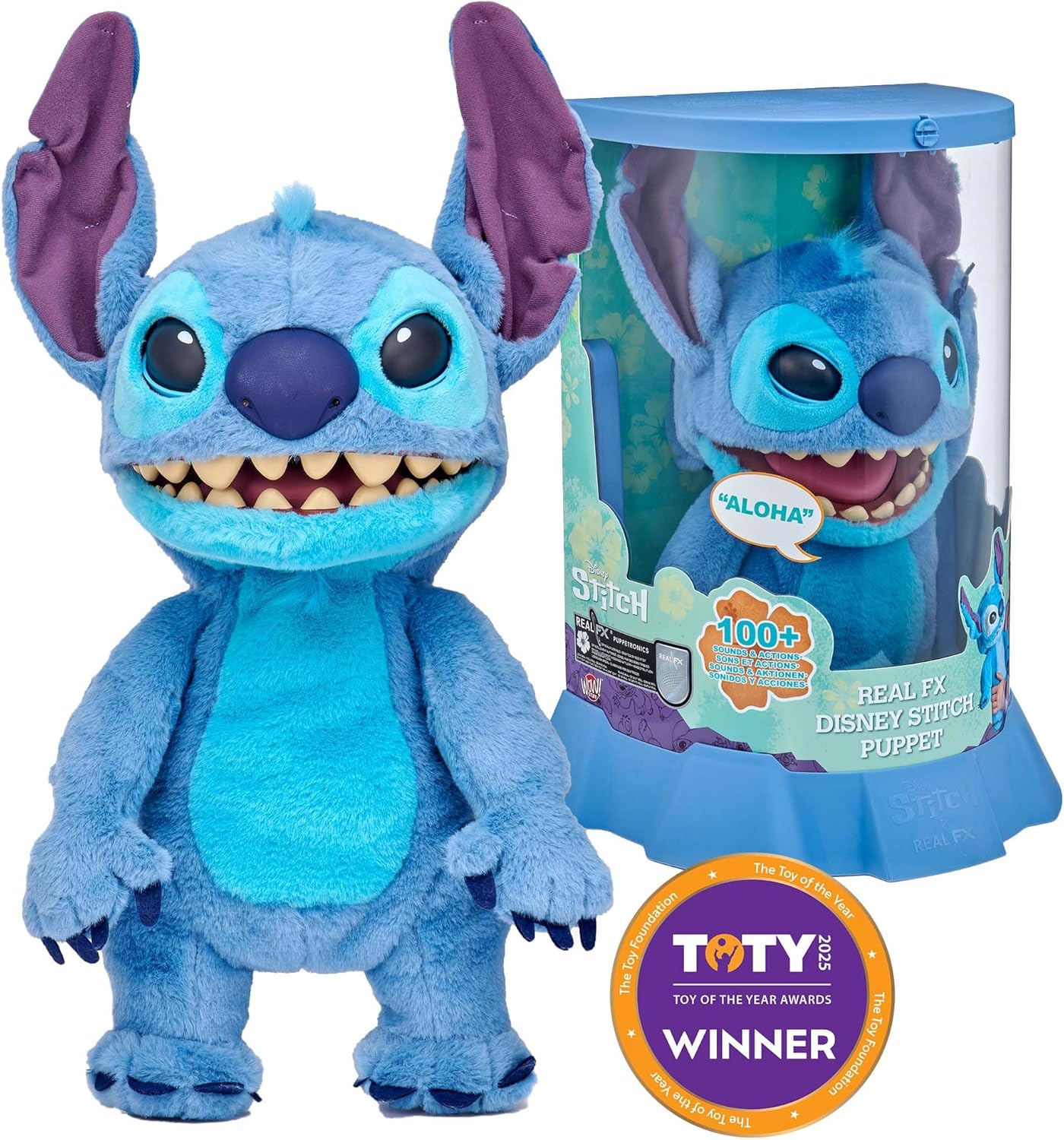 RealFX Disney Stitch Plush from Lilo & Stitch- 18
