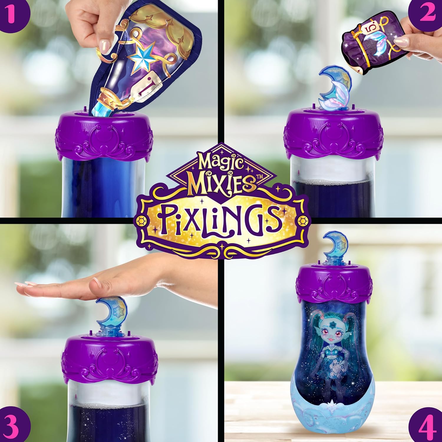 Magic Mixies Pixlings Shimmerverse Series, Create & Mix Magic Potion to Magically Reveal Marena The Ice Mermaid