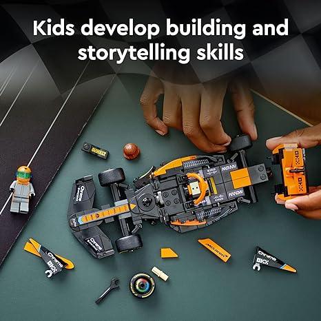 لعبة سيارة سباق ماكلارين فورمولا 1 76919 سبيد تشامبيونز 2023 من ليجو للعب والعرض، مجموعة ألعاب ماكلارين قابلة للبناء للأطفال