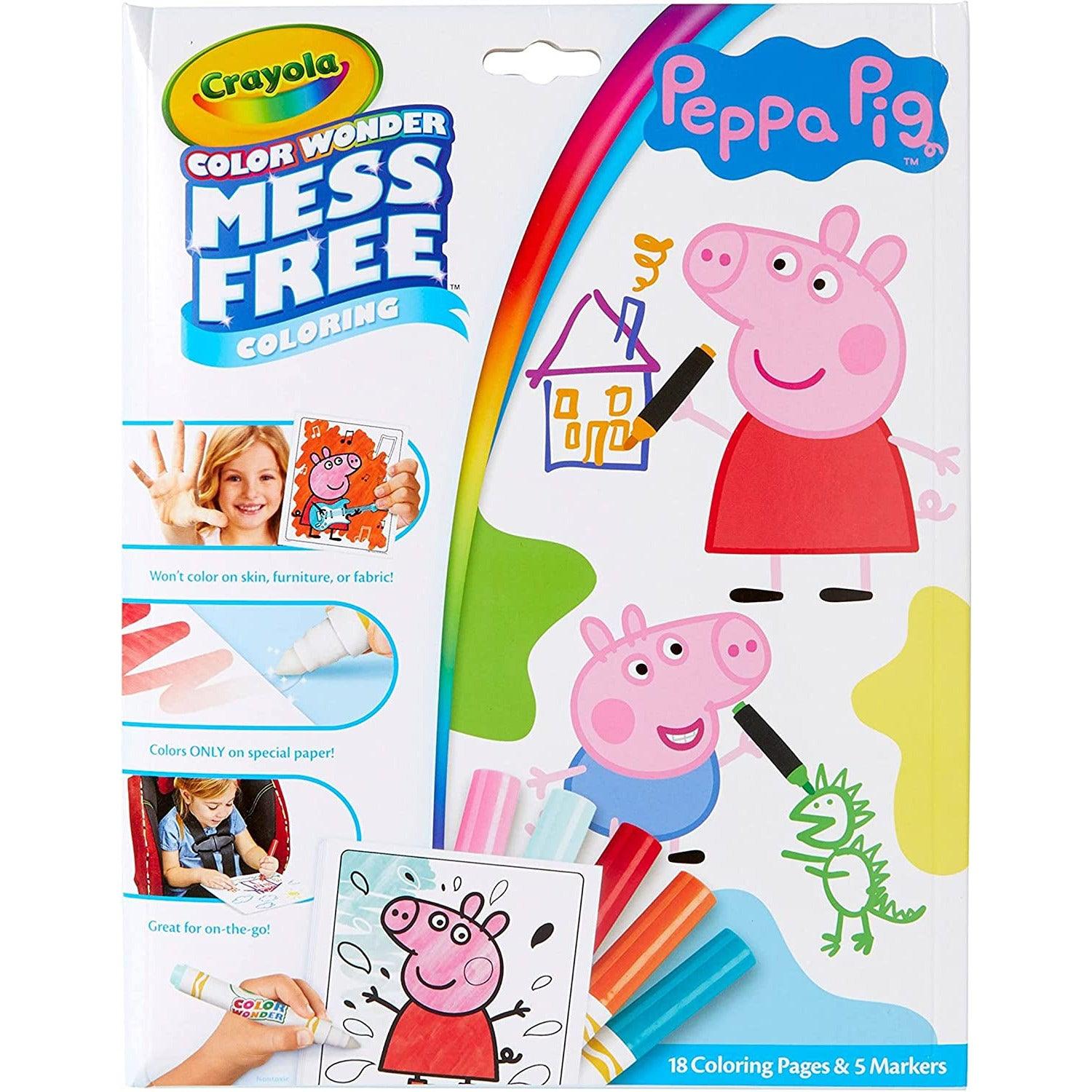 Crayola Peppa Pig Coloring Pages & Markers, Color Wonder Mess Free Coloring, Easter Basket Stuffers - BumbleToys - 5-7 Years, Boys, Drawing & Painting, Girls, Nursery Toys, OXE, Peppa Pig, Pre-Order
