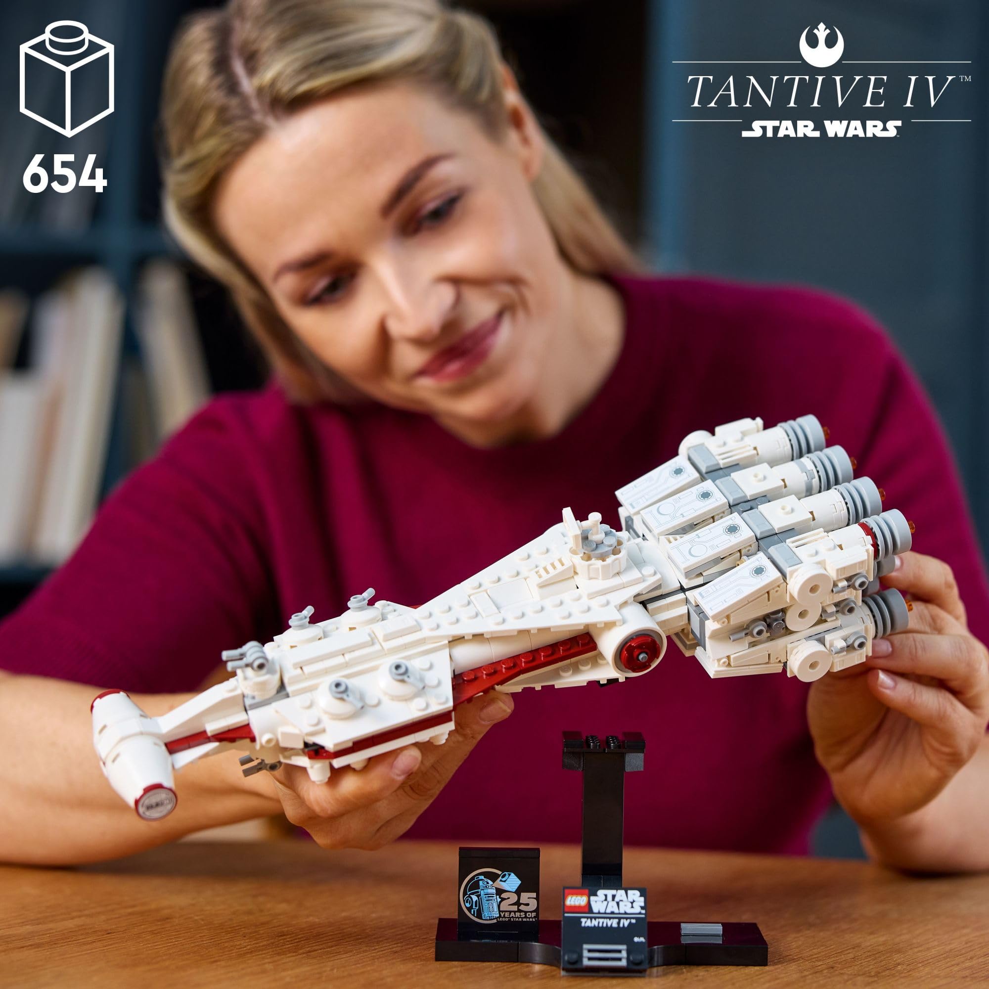 LEGO Star Wars: A New Hope Tantive IV, Buildable 25th Anniversary Starship Model, Creative Building Set for Adults, Collectible Build and Display Gift Idea for Star Wars Fans, 75376