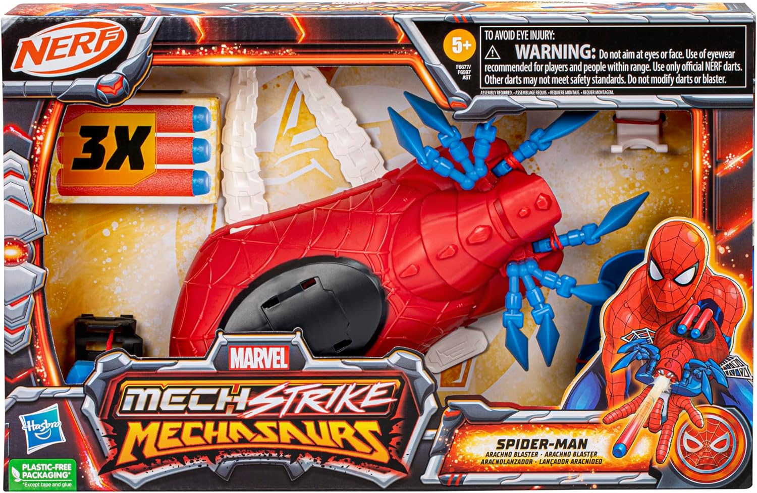 Hasbro Arachno Blaster Spiderman – Nerf Marvel Mech Strike Mechasaurs