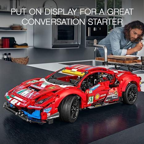 LEGO Technic Ferrari 488 GTE “AF Corse #51” 42125 - Champion GT Series Sports Race Car, Exclusive Collectible Model Kit, Collectors Set for Adults to Build