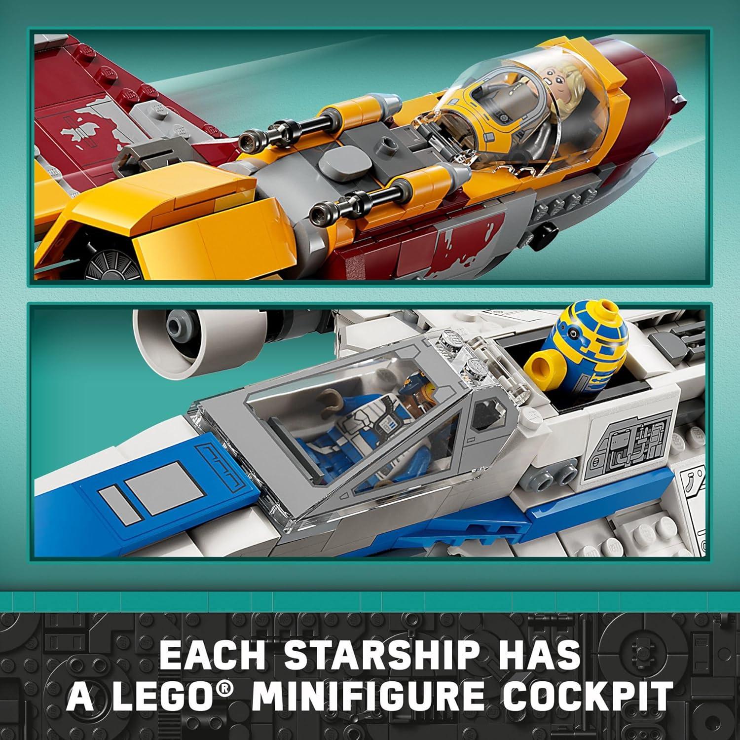 Lego Star Wars: Ahsoka New Republic E-Wing vs. Shin Hati’s Starfighter 75364 Star Wars Playset Based on The Ahsoka TV Series, Show Inspired Building Toy for Ahsoka Fans Featuring 5 Star Wars Figures