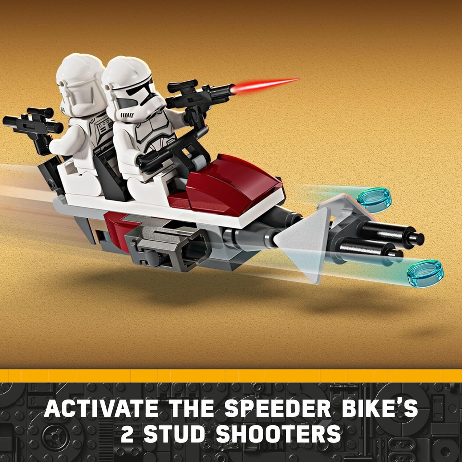 LEGO 75372 Star Wars Clone Trooper & Battle Droid Battle Pack Set for Kids, Buildable Toy Speeder Bike Vehicle, Tri-Droid and Defensive Post.