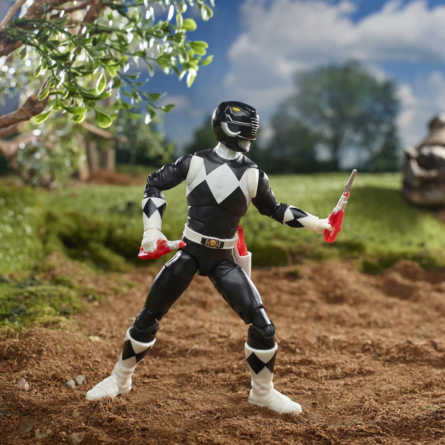 Power Rangers Lightning Collection Mighty Morphin Black Ranger 6-Inch Premium Collectible Action Figure Toy with Accessories