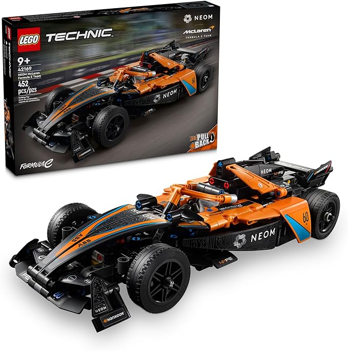 LEGO 42169 Technic NEOM McLaren Formula E Race Car Toy, Model Pull Back Car Toy, McLaren Toy Car Set for Kids.