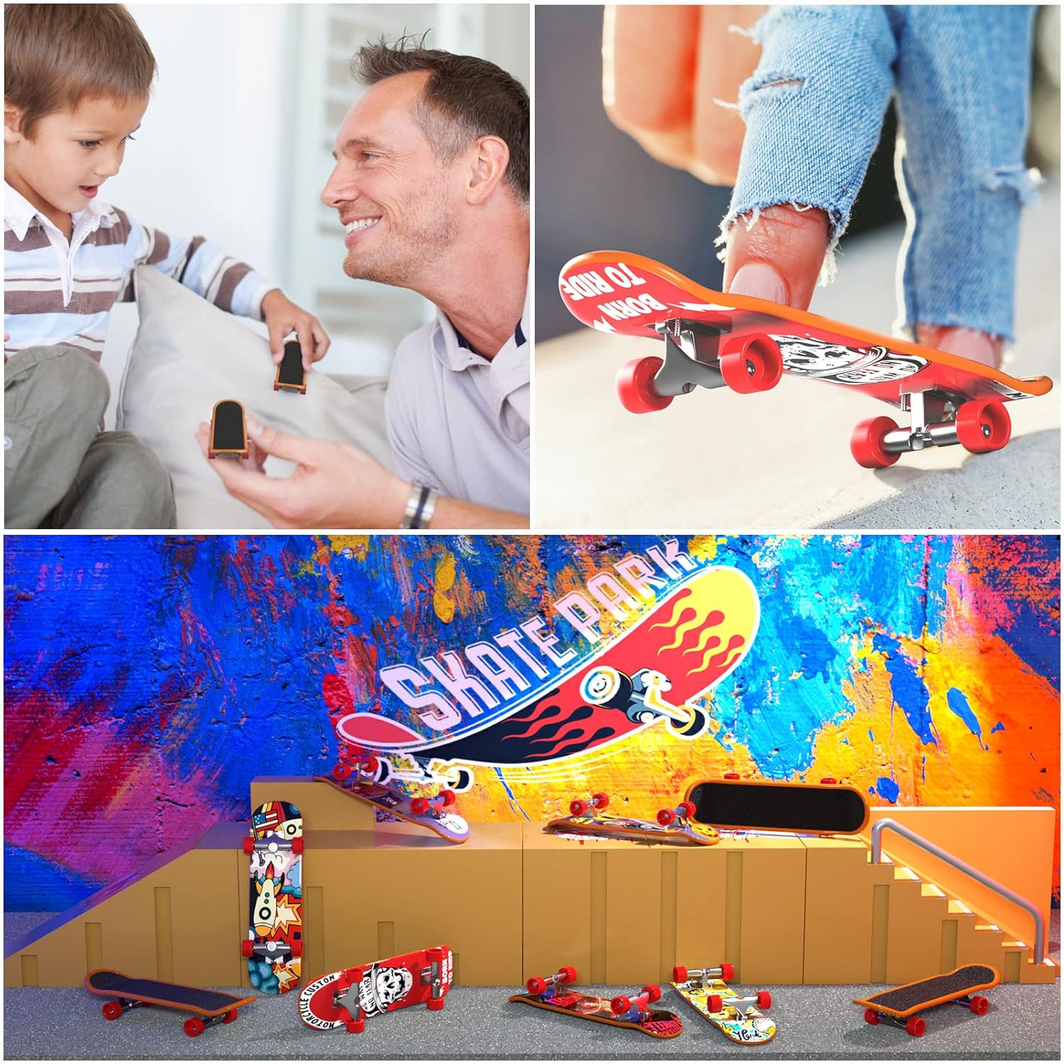 TIME4DEALS Fingerboard Mini Finger Skateboards Toys 12PCS