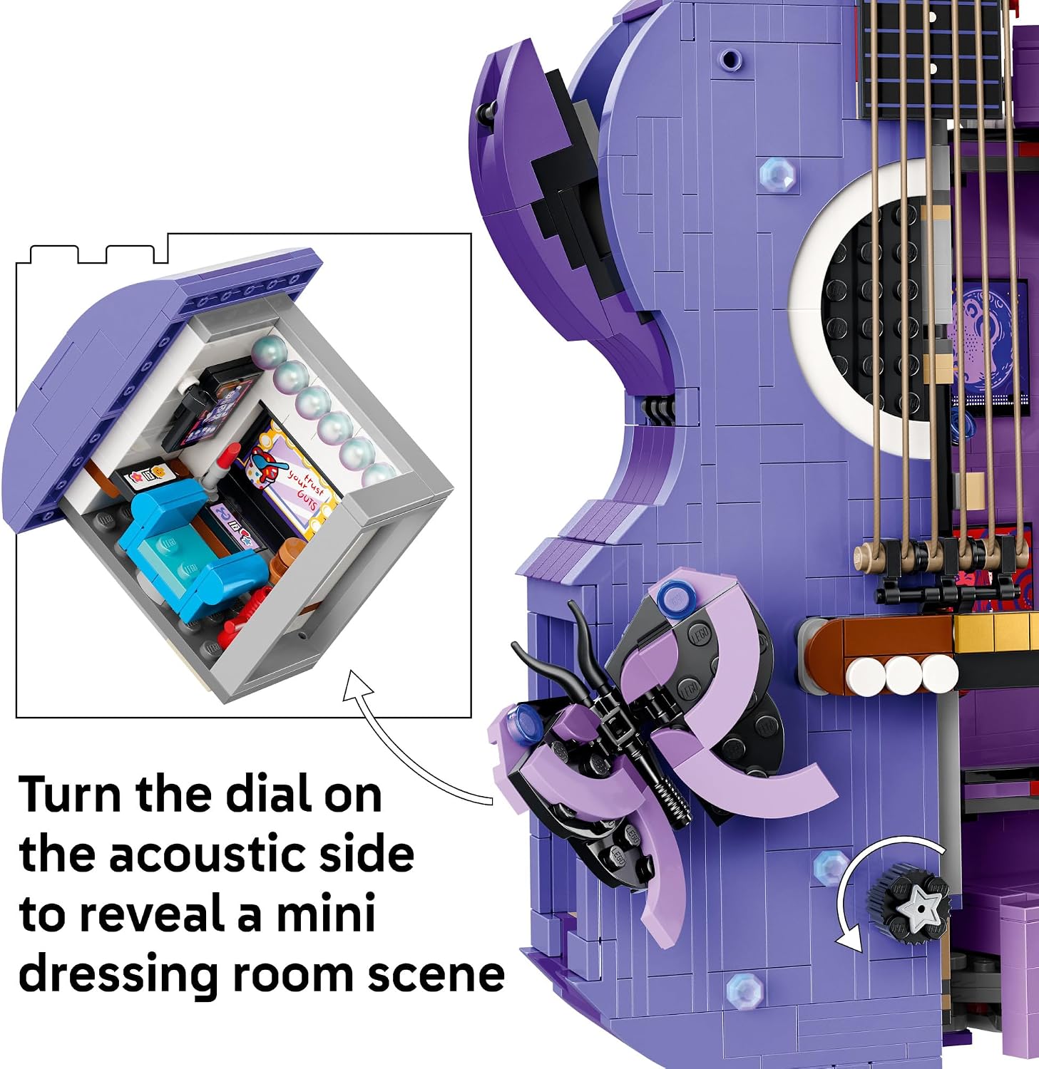 LEGO Editions Olivia Rodrigo's Dual Guitar 43031 | Collectible Building Toy, Olivia Rodrigo Minifigure - 43031