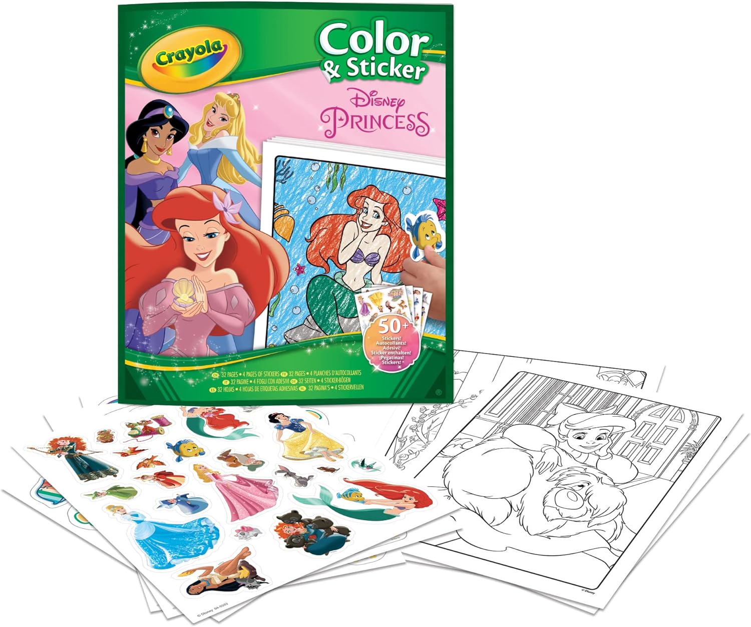 Crayola Disney Princess Color And Sticker 32 Pages