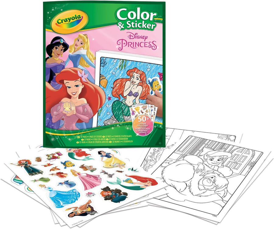 Crayola Disney Princess Color And Sticker 32 Pages