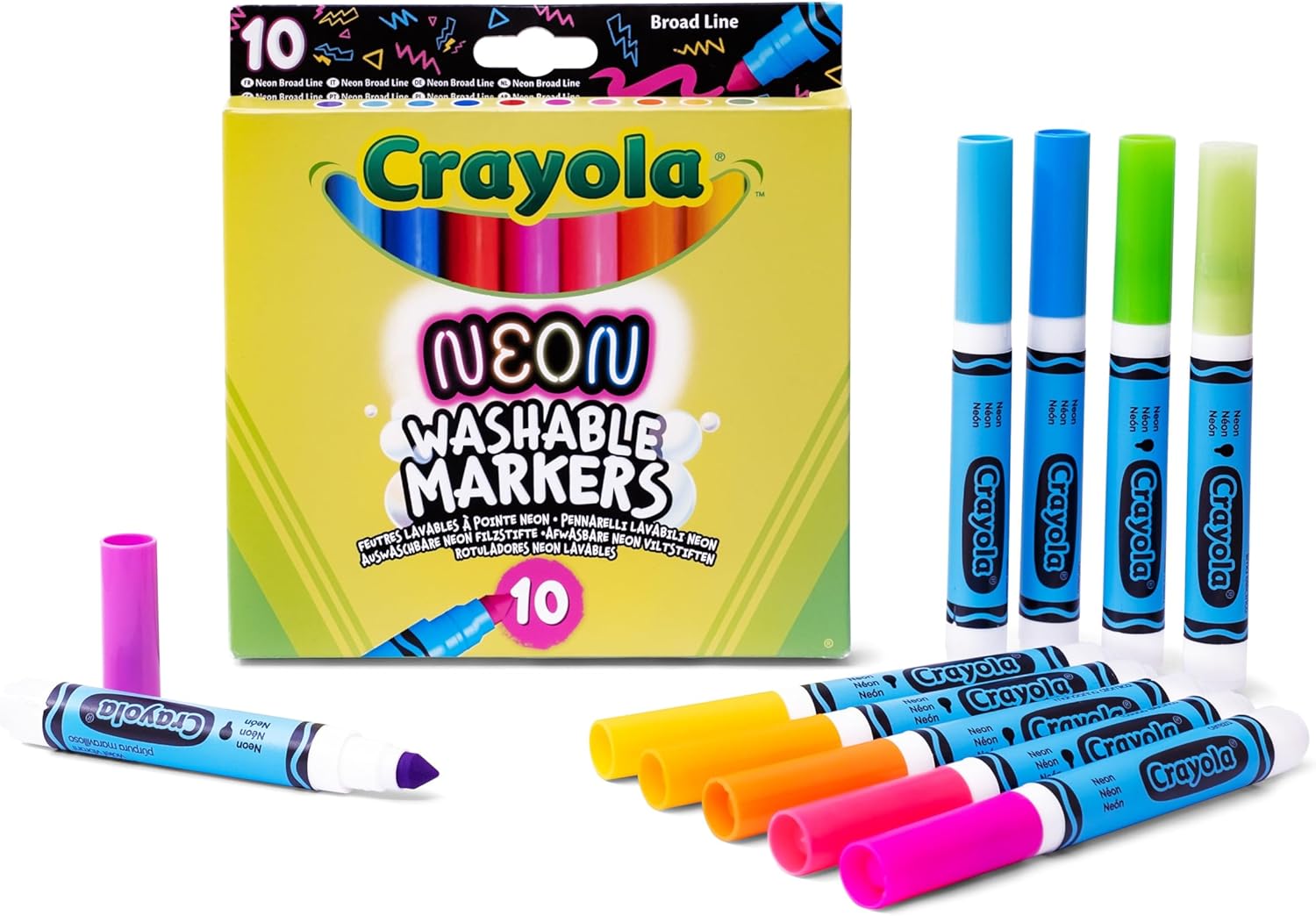 Crayola neon washable markers with packaging 