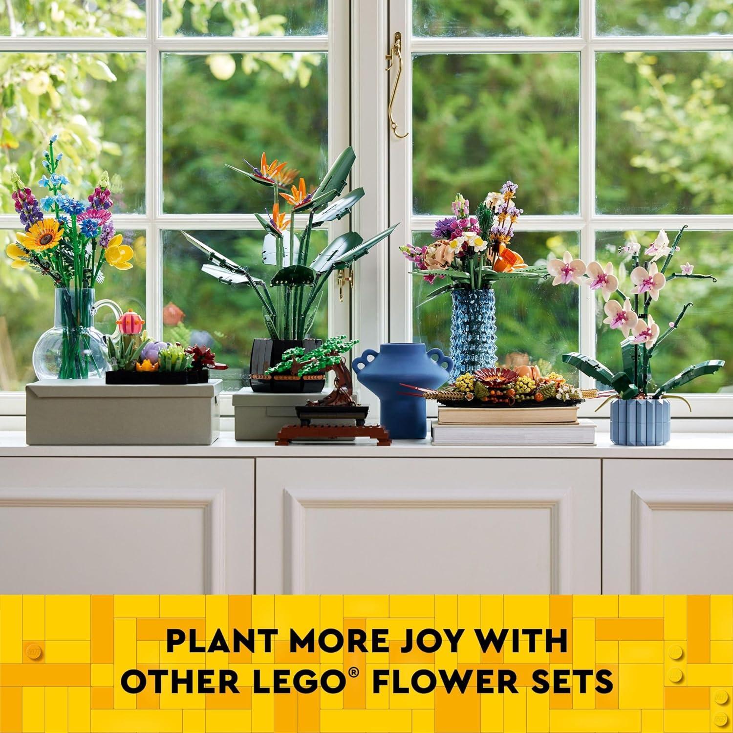LEGO 40747 Daffodils Celebration Gift, Yellow and White Daffodils, Spring Flower Room Decor, Great Gift for Flower Lovers,