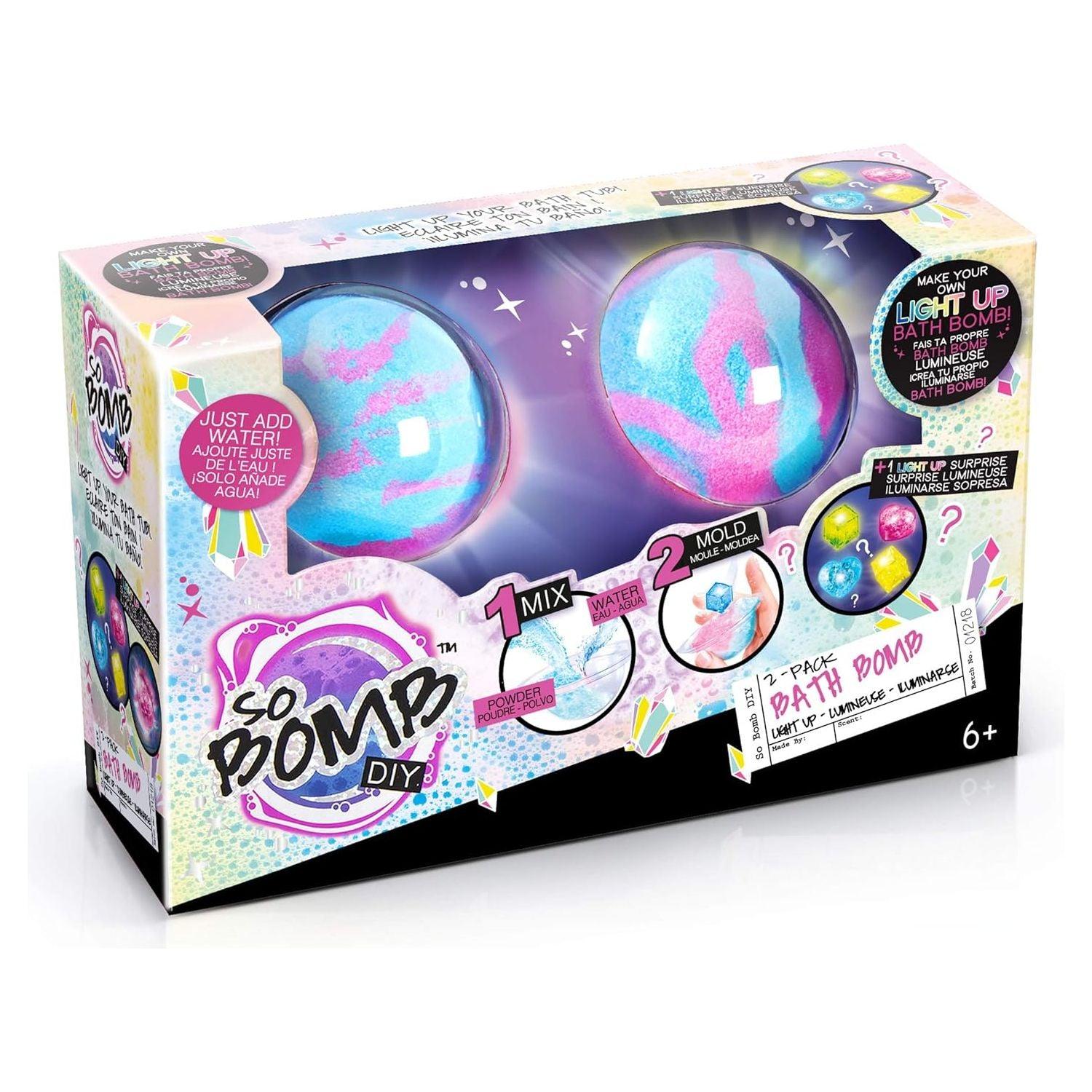 كانال تويز سو بومب تضيء كرات الاستحمام الفوارة، عبوة من قطعتين