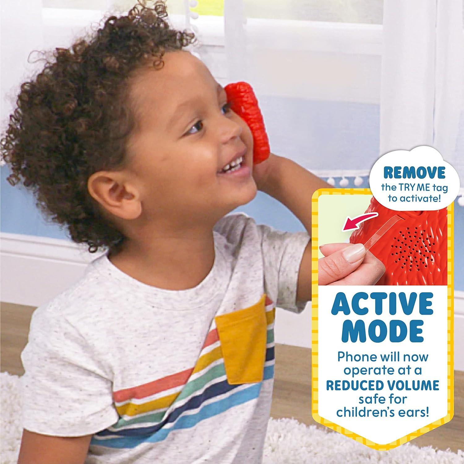 Just Play SESAME STREET Learn with Elmo Pretend Play Phone, Learning and Education, Officially Licensed Kids Toys for Ages 2 Up