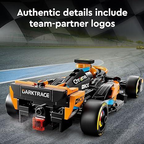 لعبة سيارة سباق ماكلارين فورمولا 1 76919 سبيد تشامبيونز 2023 من ليجو للعب والعرض، مجموعة ألعاب ماكلارين قابلة للبناء للأطفال