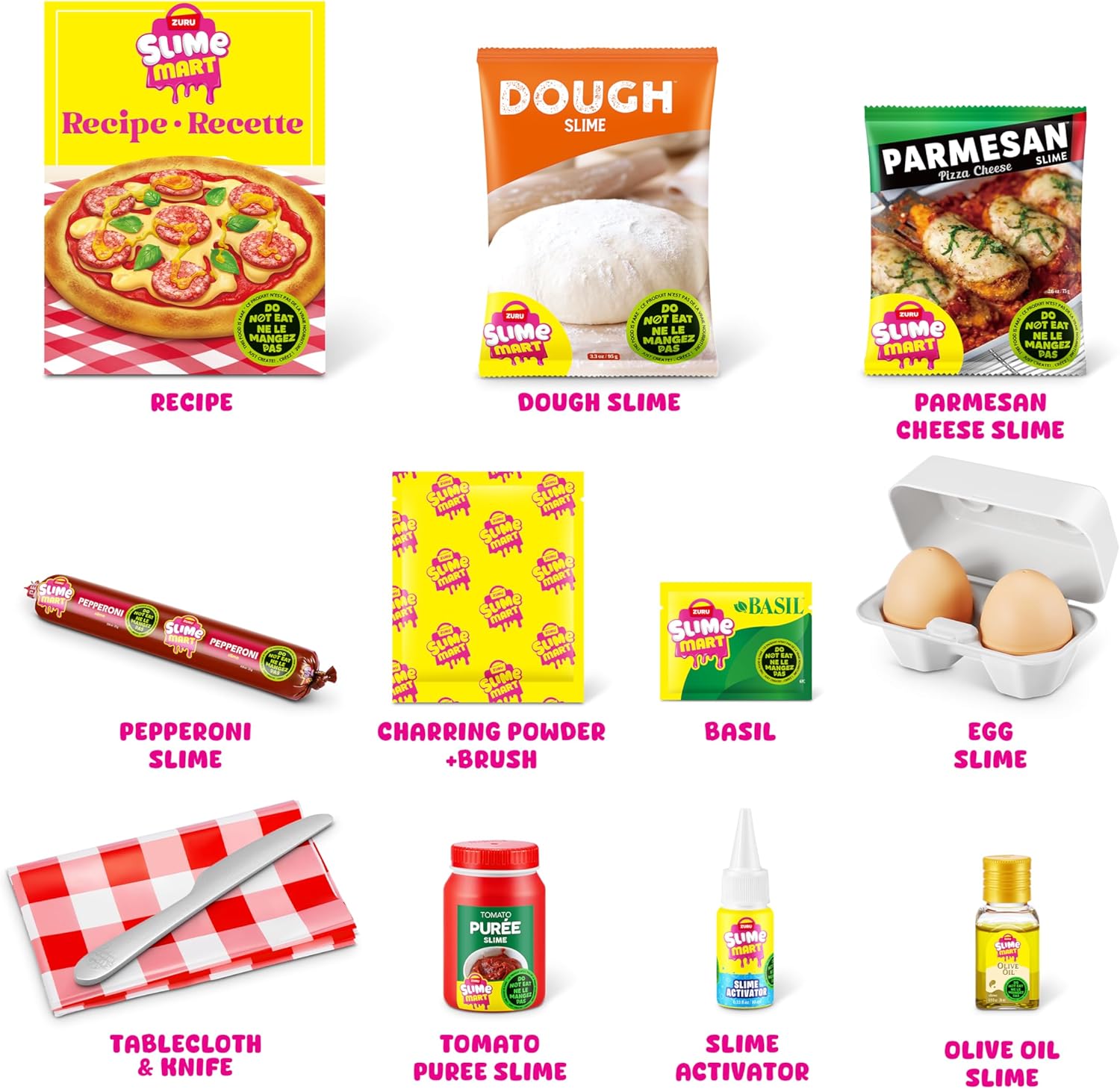 سلة صغيرة من زورو، لعبة، فنون وحرف يدوية للأطفال والكبار، مجموعة صنع سلايم ناعم - مجموعة سلايم للبنات من عمر 6 إلى 10 سنوات - فكرة هدية ممتعة للأولاد والبنات - ألعاب فيدجيت - ألعاب حسية (بيتزا)