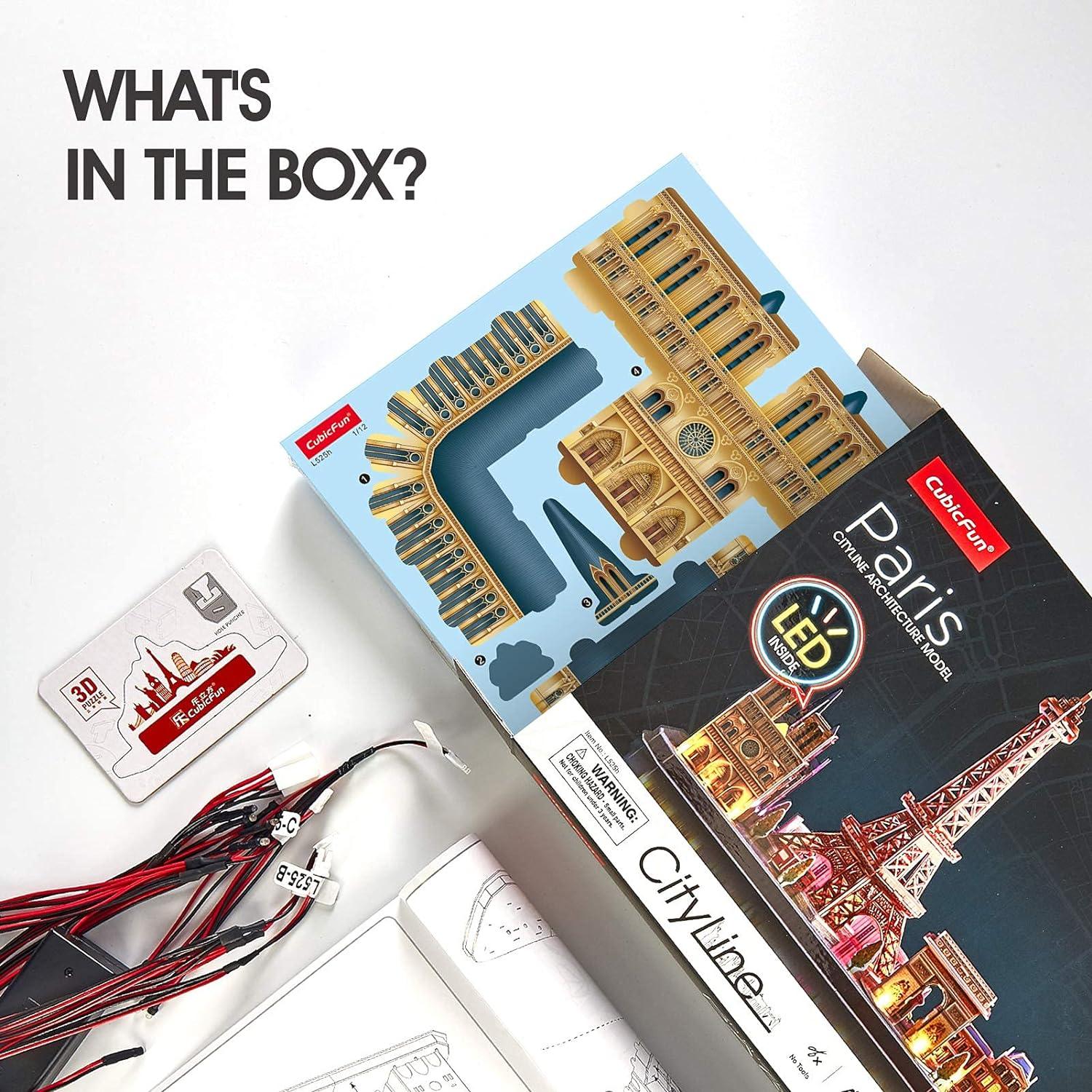 CubicFun LED Paris Cityline 3D Puzzles