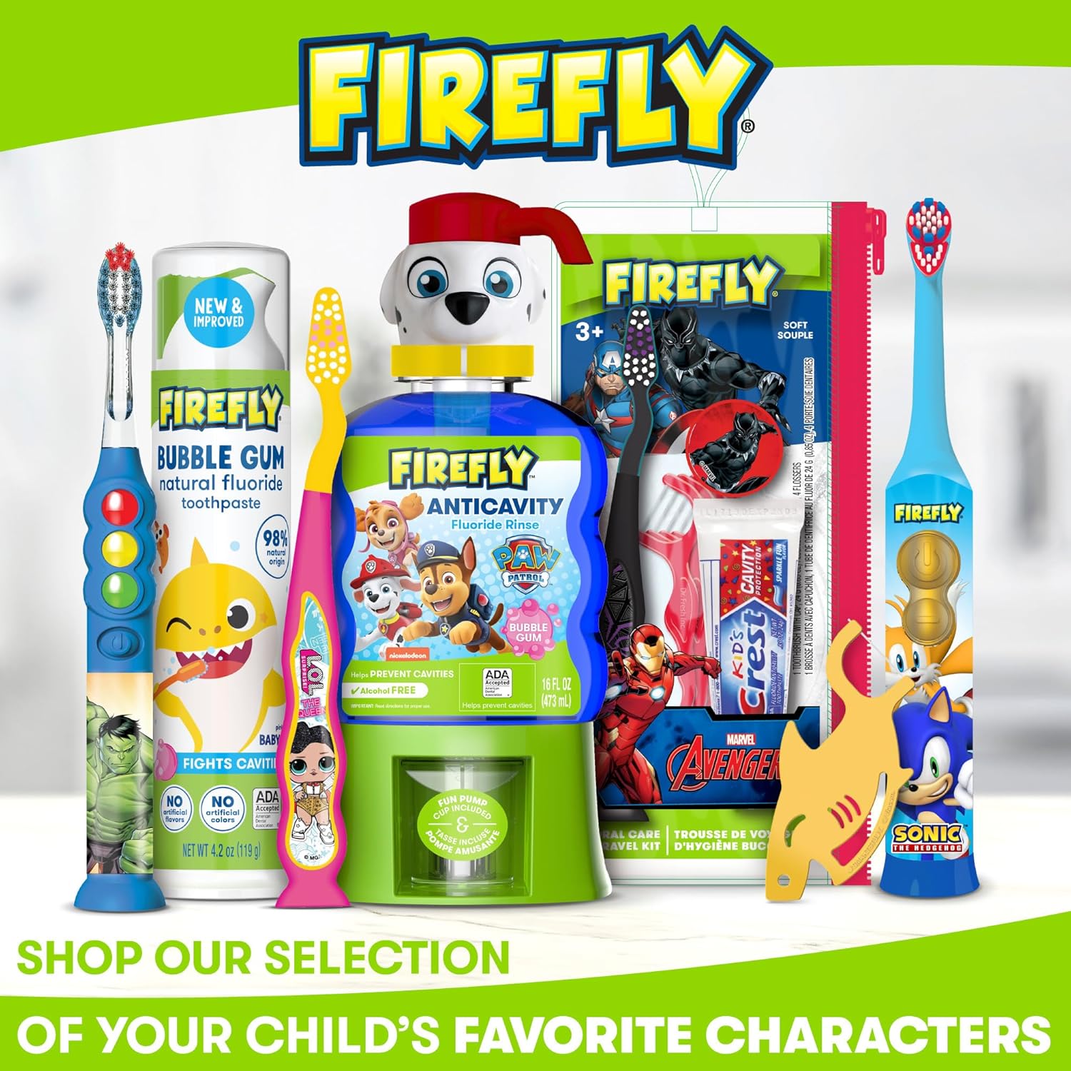 Firefly Ready Go Brush, Peppa Pig, Light Up Timer Toothbrush, Premium Soft Bristles, 1 Minute Timer, Less Mess Suction Cup, Battery Included, Easy Storage, for Ages 3+, 1 Count