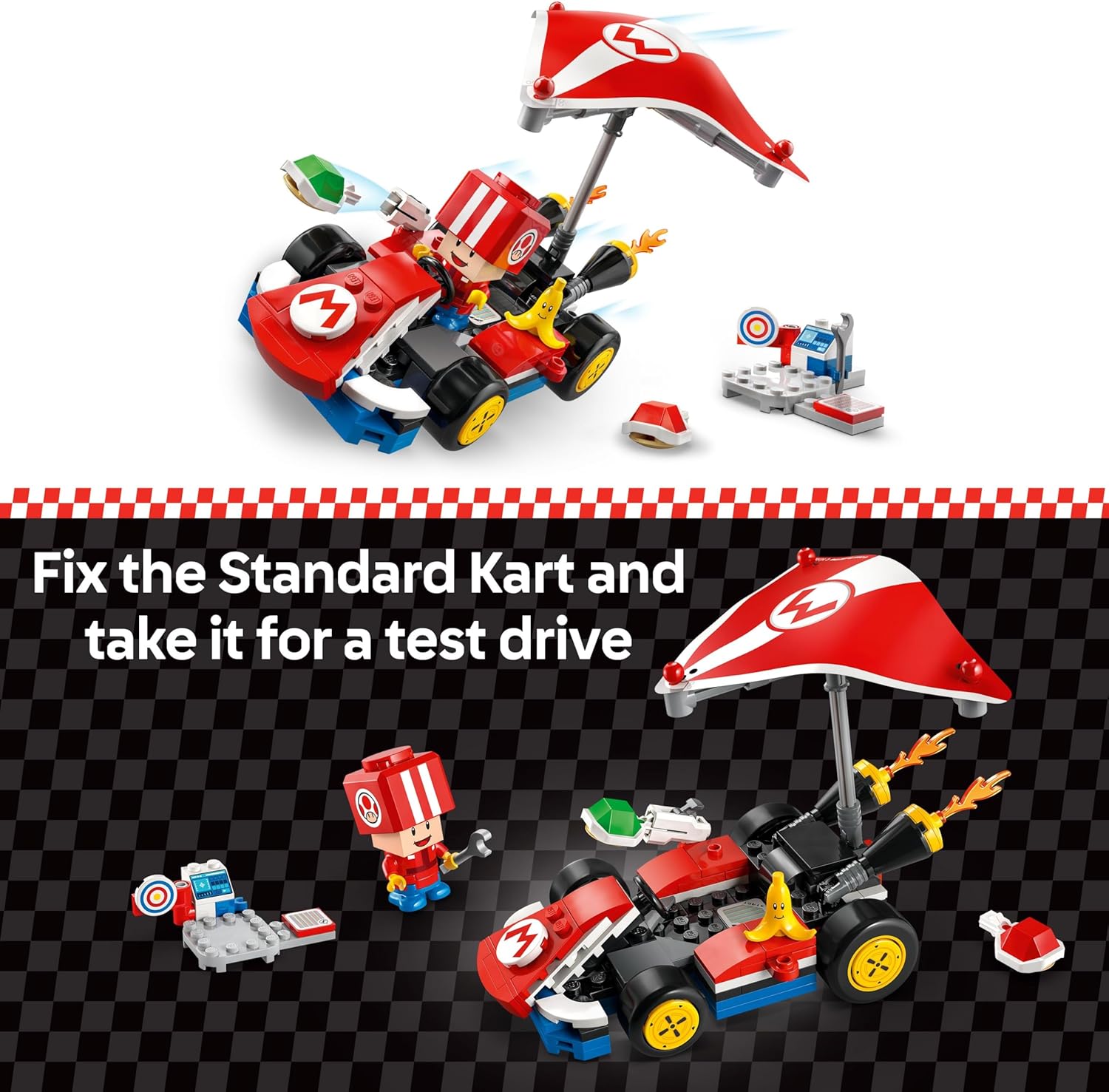 LEGO 72032 Super Mario: Mario Kart Standard Kit - Collectible Toy Building Set for Kids
