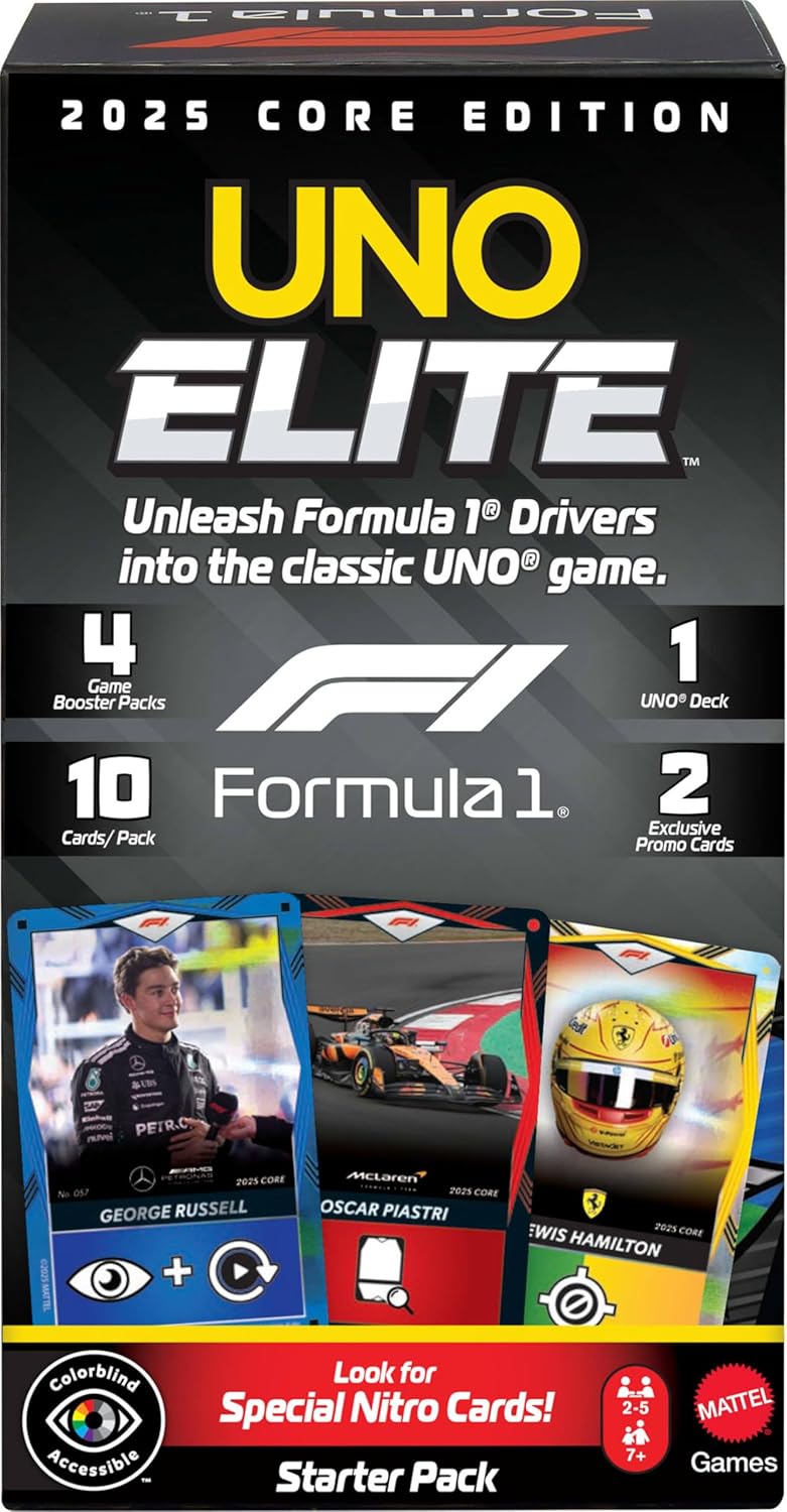 Mattel Games UNO Formula 1 Card Game – F1 Racing Edition