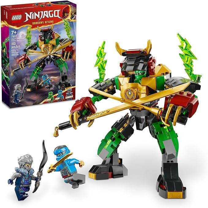 LEGO 71817 NINJAGO Lloyd’s Elemental Power Mech Customizable Battle Toy with 3 Ninja Action Figures, Adventure Playset for Boys and Girls, Ninja Gift Idea for Kids Ages 7 and Up