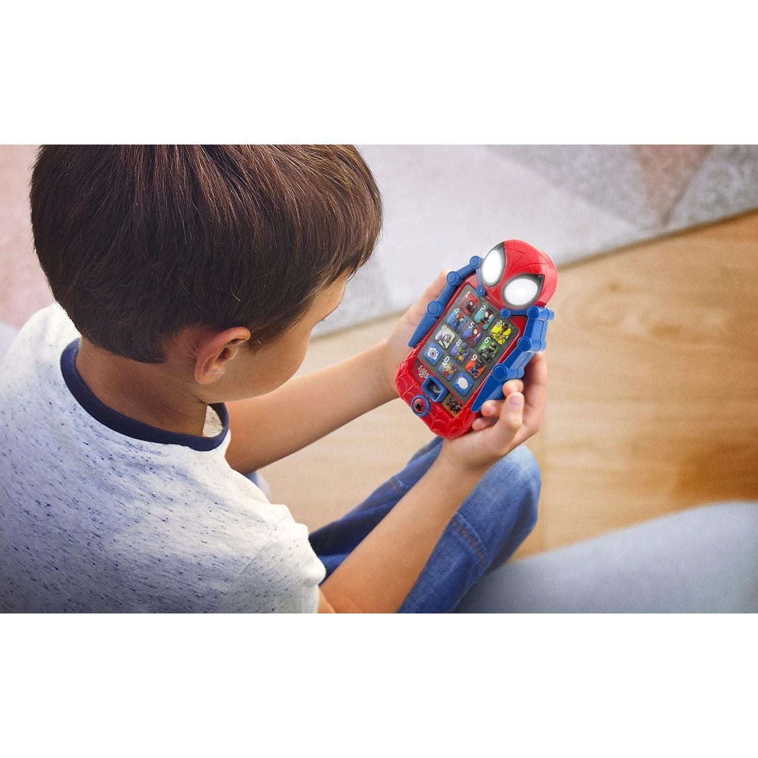 eKids Spidey and His Amazing Friends Toy Phone for Toddler with Built-in Preschool Learning Games, Educational Toys for Activities and Pretend Play, for Fans of Spiderman Gifts