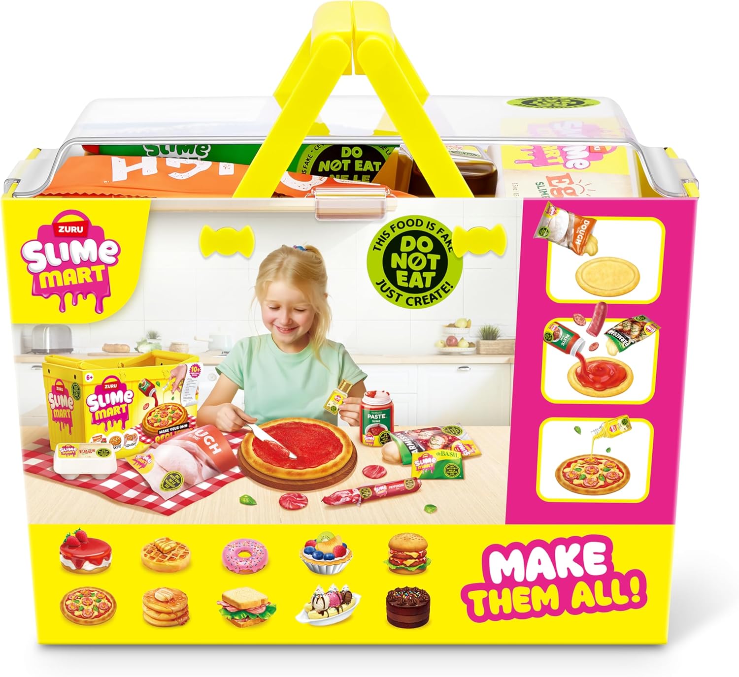 سلة صغيرة من زورو، لعبة، فنون وحرف يدوية للأطفال والكبار، مجموعة صنع سلايم ناعم - مجموعة سلايم للبنات من عمر 6 إلى 10 سنوات - فكرة هدية ممتعة للأولاد والبنات - ألعاب فيدجيت - ألعاب حسية (بيتزا)