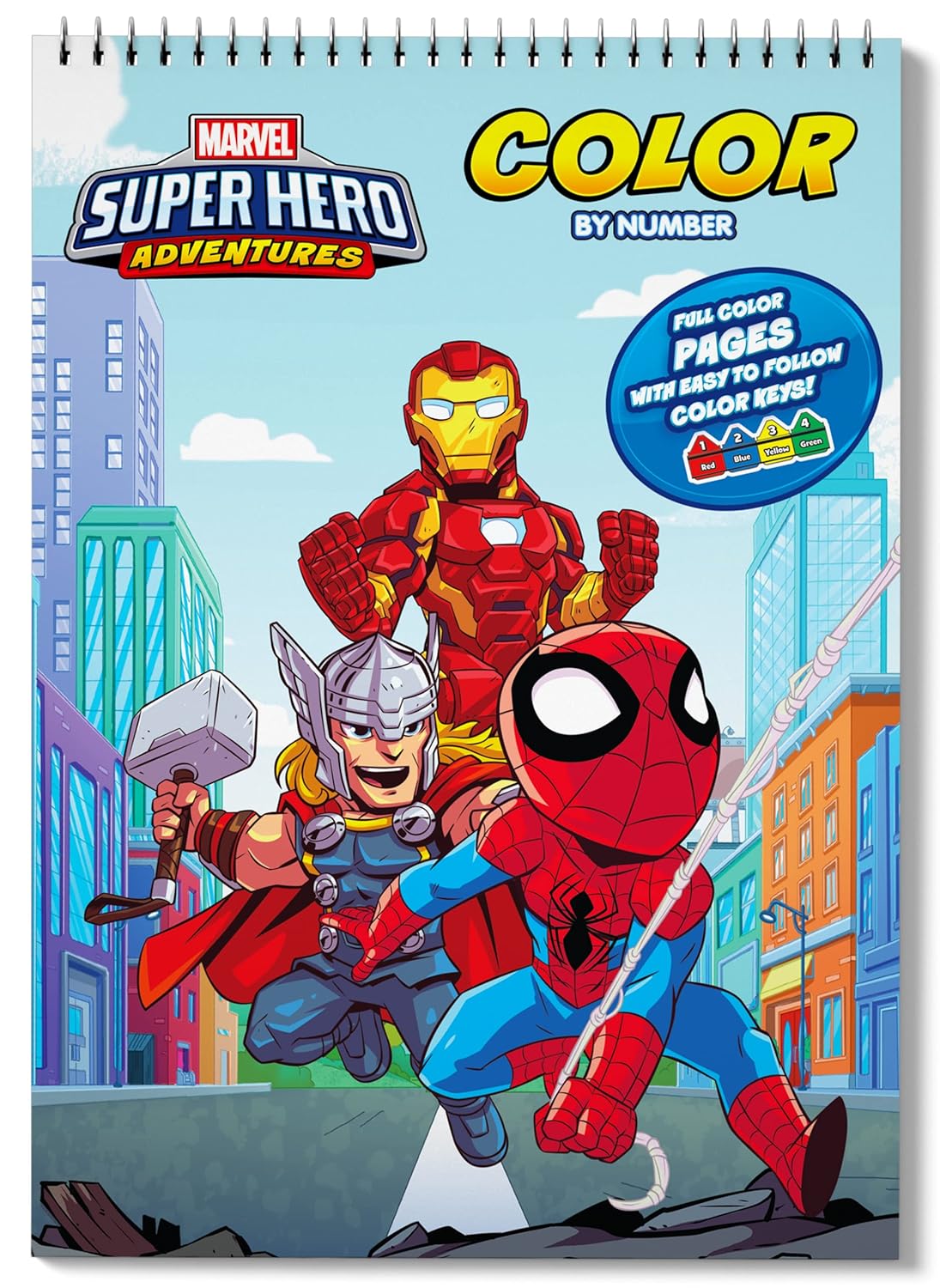 Marvel Heroes Color-by-Number Activity Book