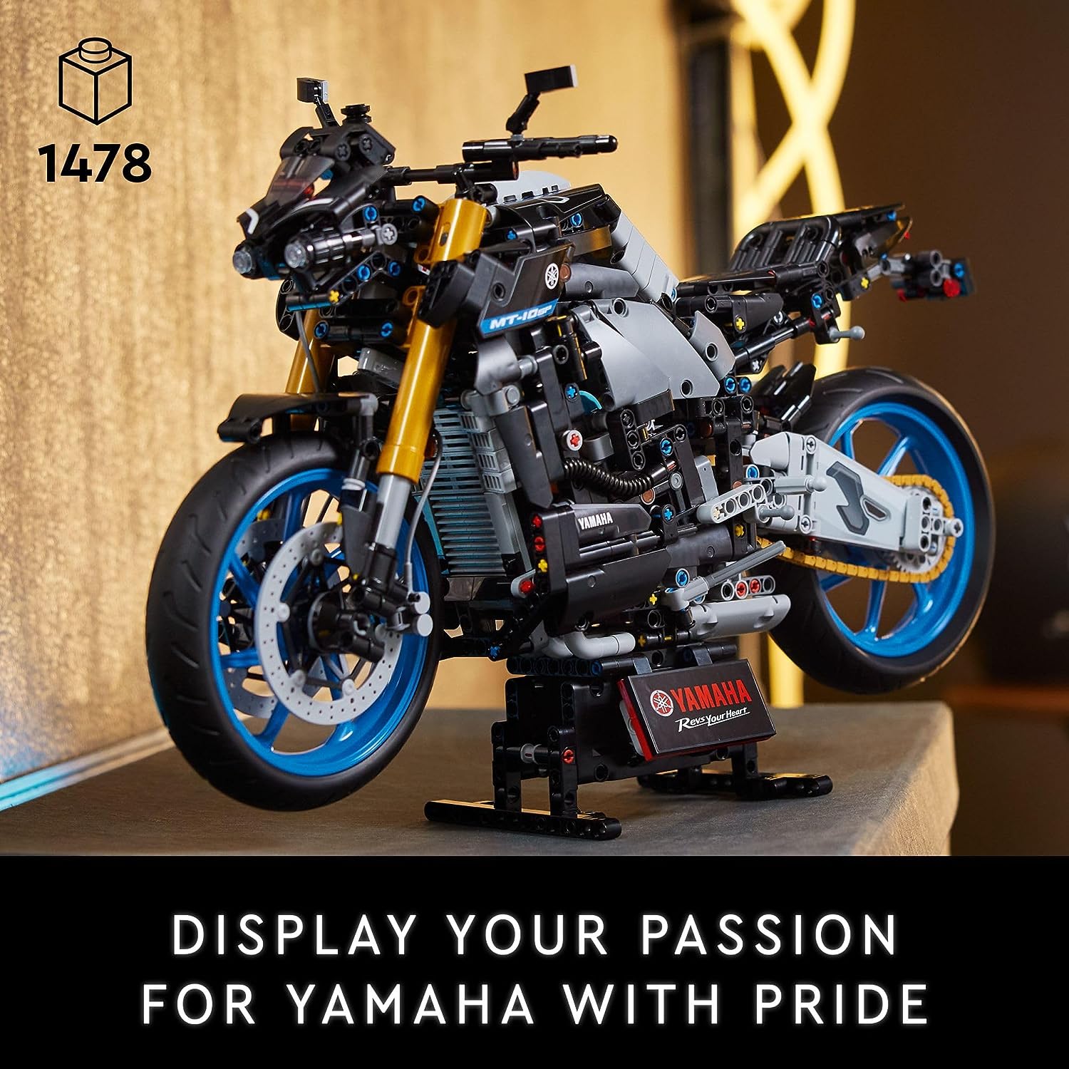 مجموعة البناء المتقدمة للبالغين من LEGO Technic Yamaha MT-10 SP 42159، نموذج الدراجة النارية الشهير هذا للبناء والعرض يمثل هدية رائعة لمحبي مركبات Yamaha أو مقتنيات الدراجات النارية