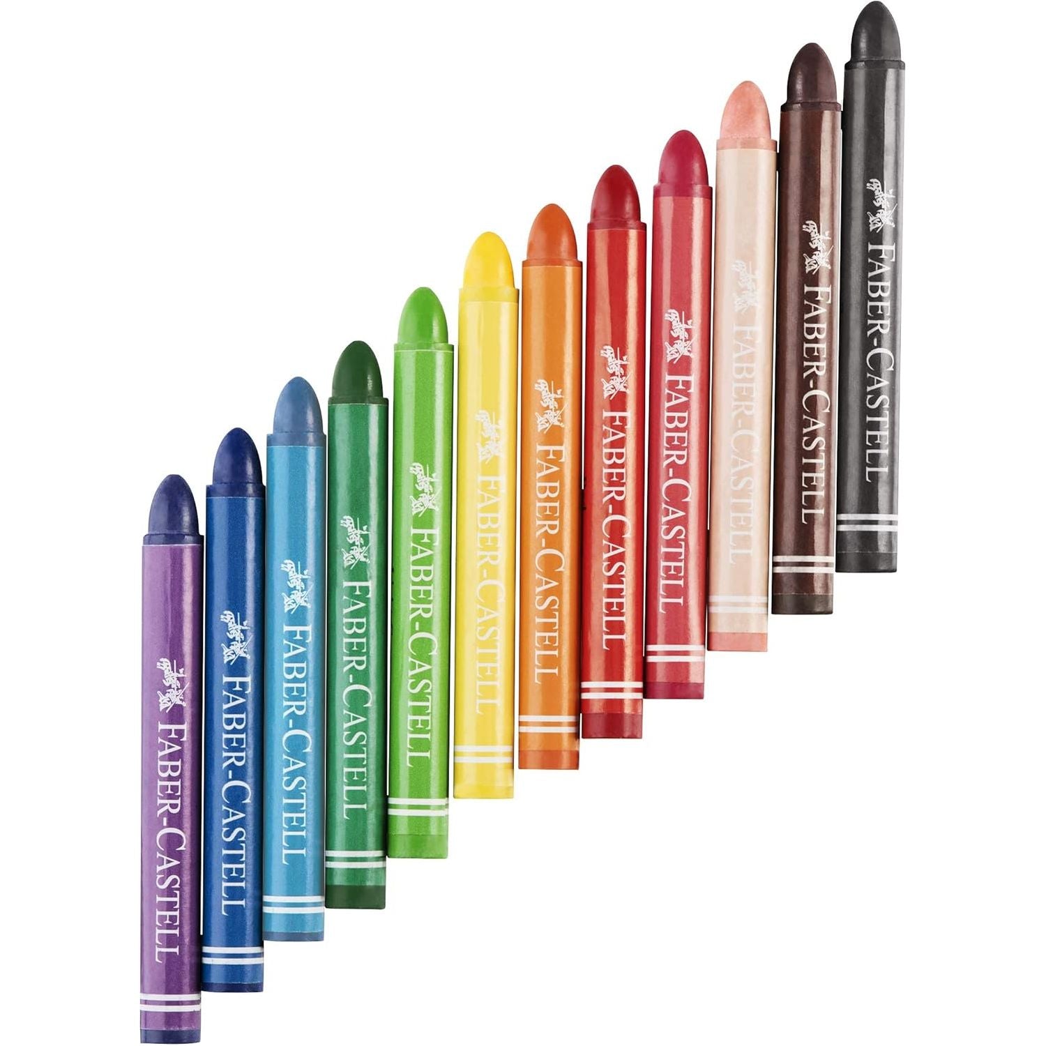 Faber-Castell 12 Super Jumbo coloured wax crayons