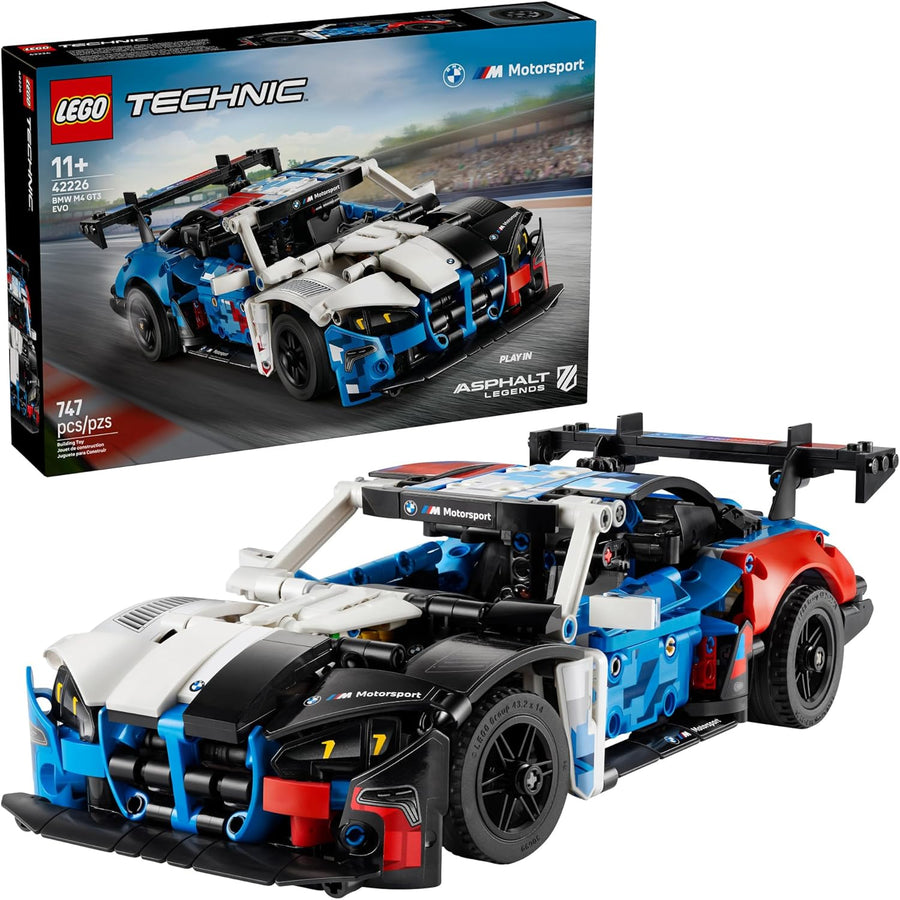 لعبة سيارة سباق LEGO Technic BMW M4 GT3 EVO - مجموعة عرض نموذج سيارة لديكور غرفة النوم - 42226